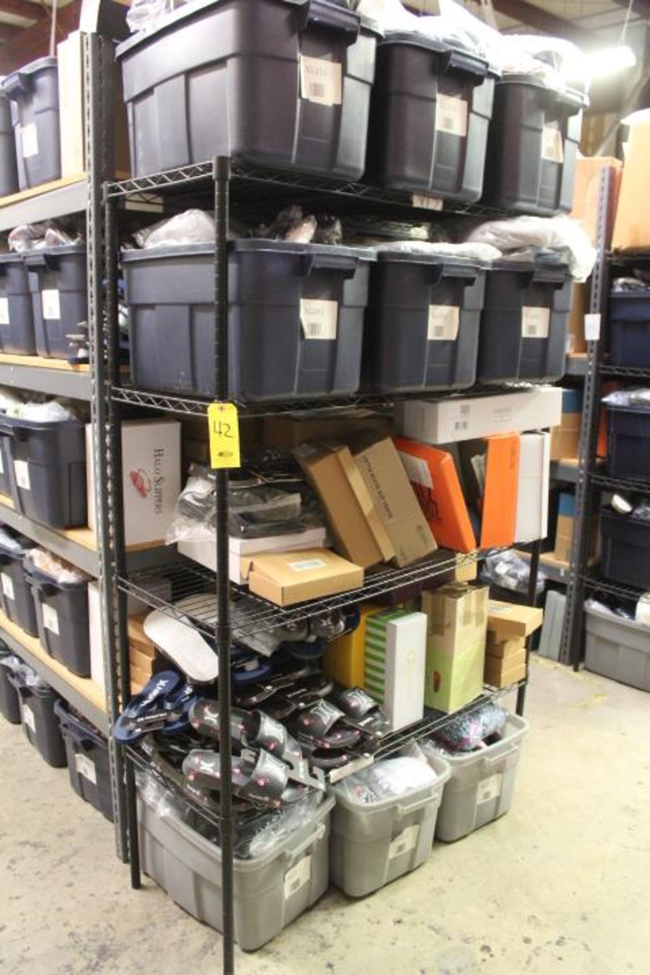 (4) 18 X 48 X 72 IN. BLACK WIRE SHELVING