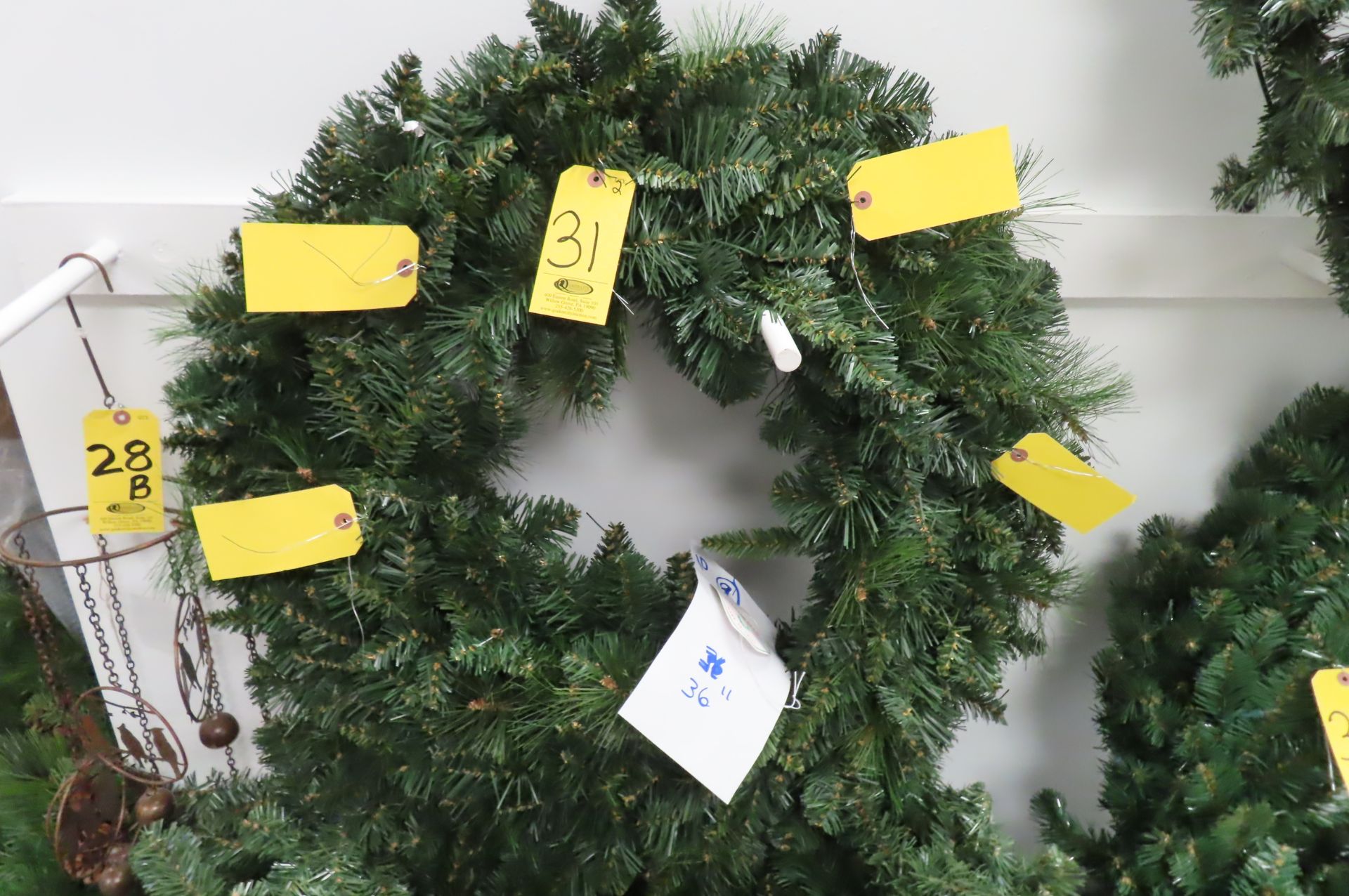 (2) 36 IN. PLAIN ARTIFICIAL WREATHS