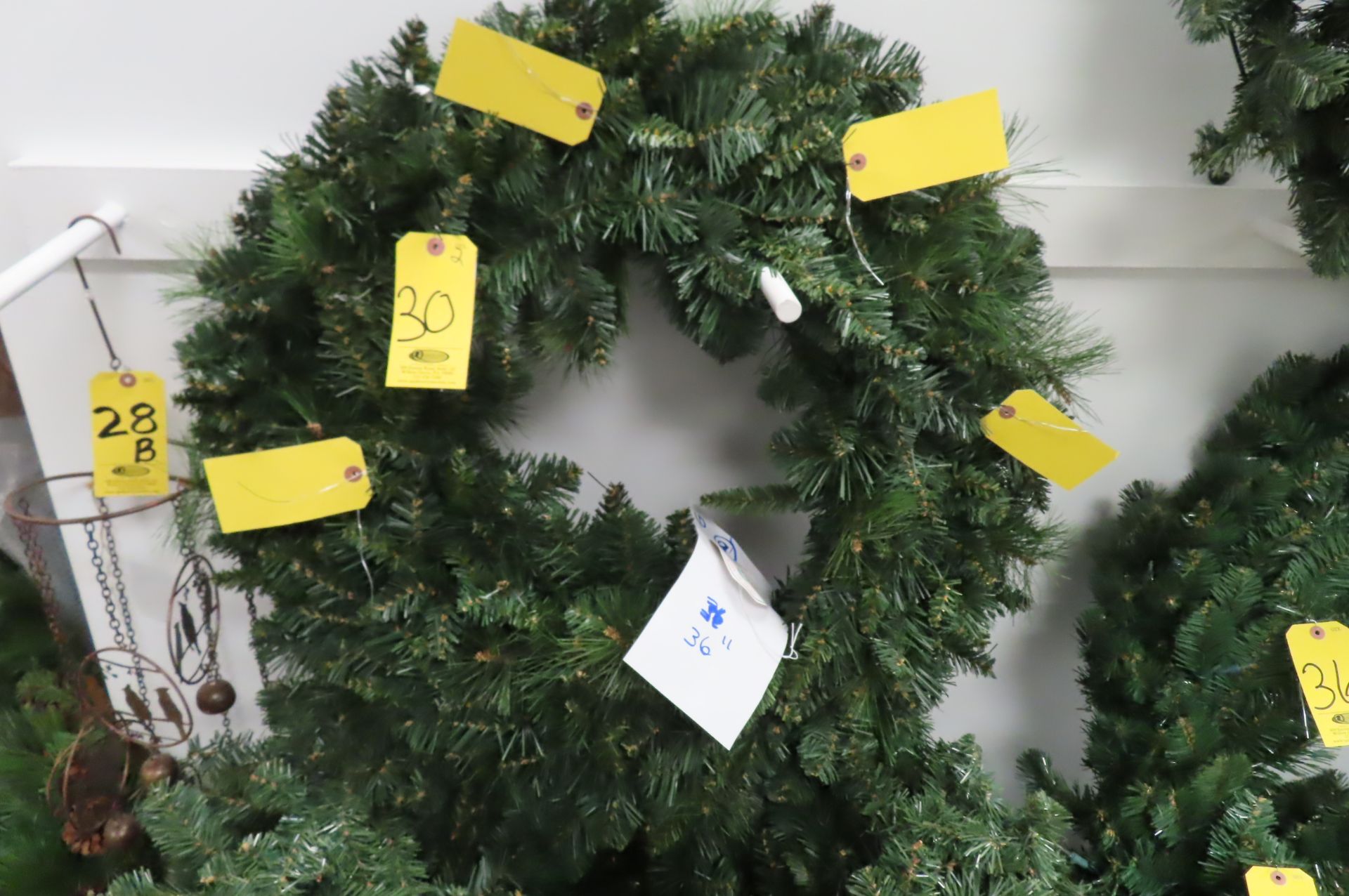 (2) 36 IN. PLAIN ARTIFICIAL WREATHS