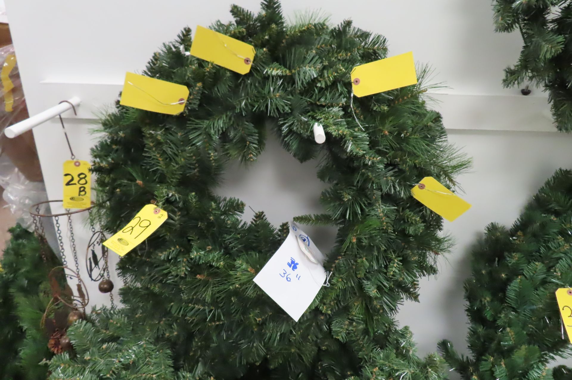 (2) 36 IN. PLAIN ARTIFICIAL WREATHS