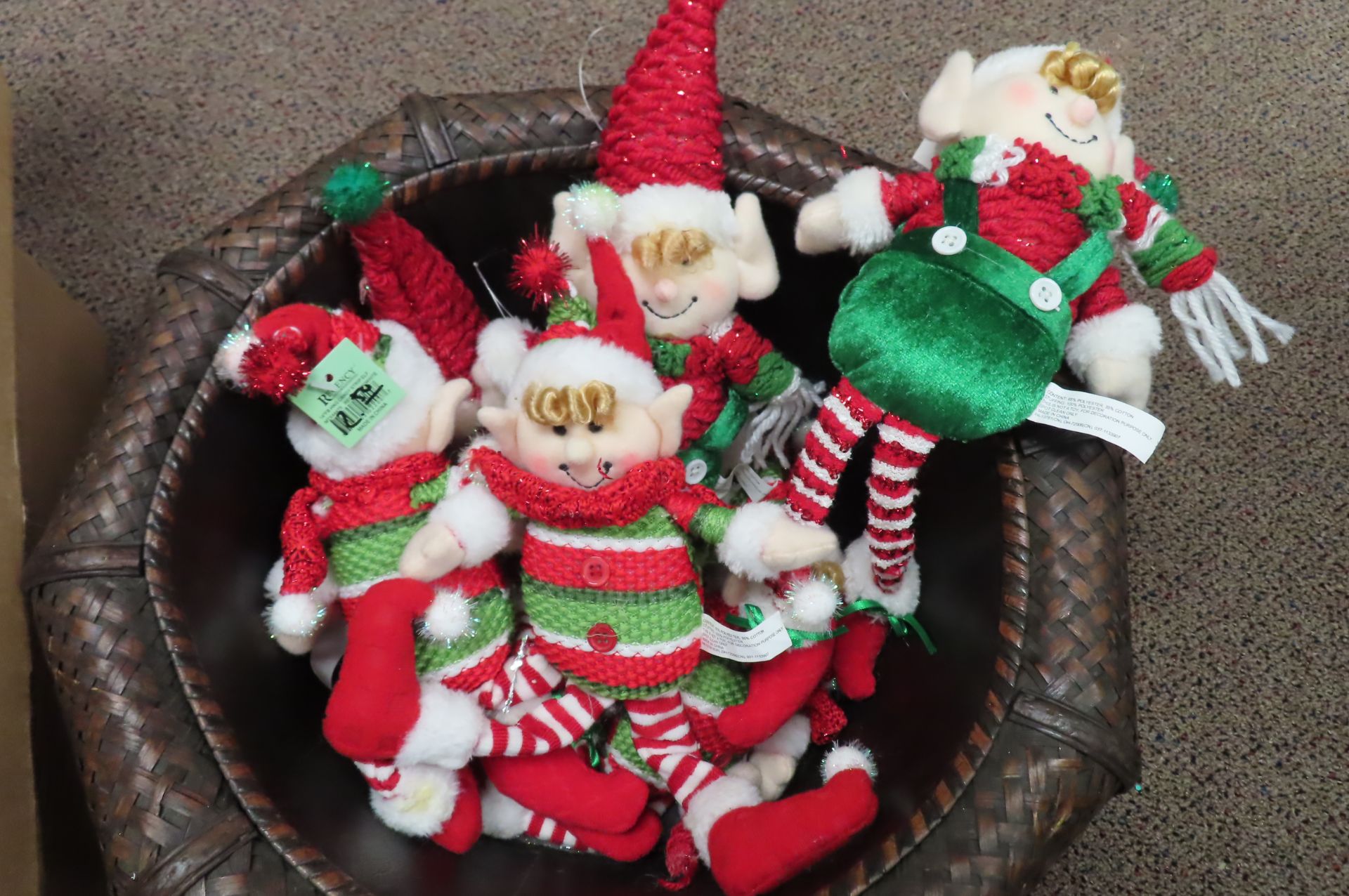 (6) 20 IN. ELVES, (21) 8 IN. ELVES, AND (7) GINGERBREAD ELVES… - Image 3 of 5