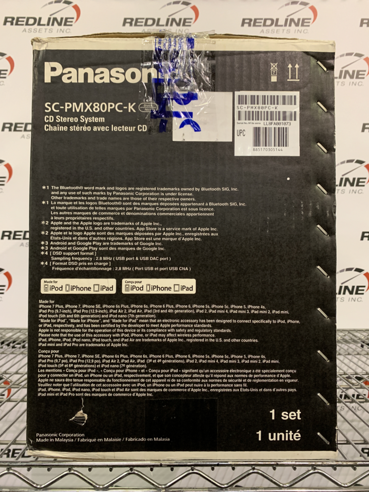 PANASONIC - CD STEREO SYSTEM - MODEL#: SC-PMX80PC-K - Image 2 of 2