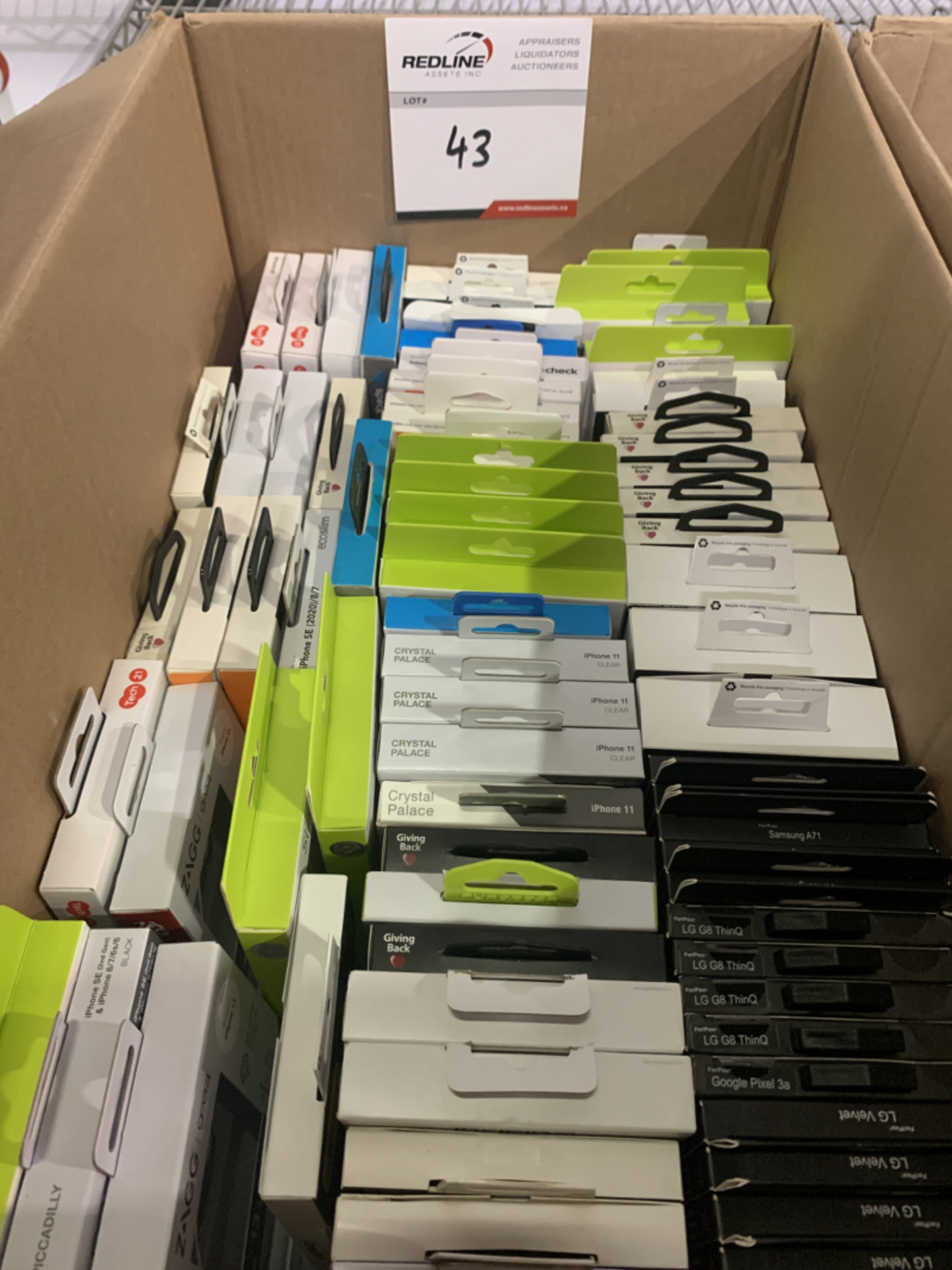 BOX OF ASSORTED CELL PHONE CASES & SCREEN PROTECTORS