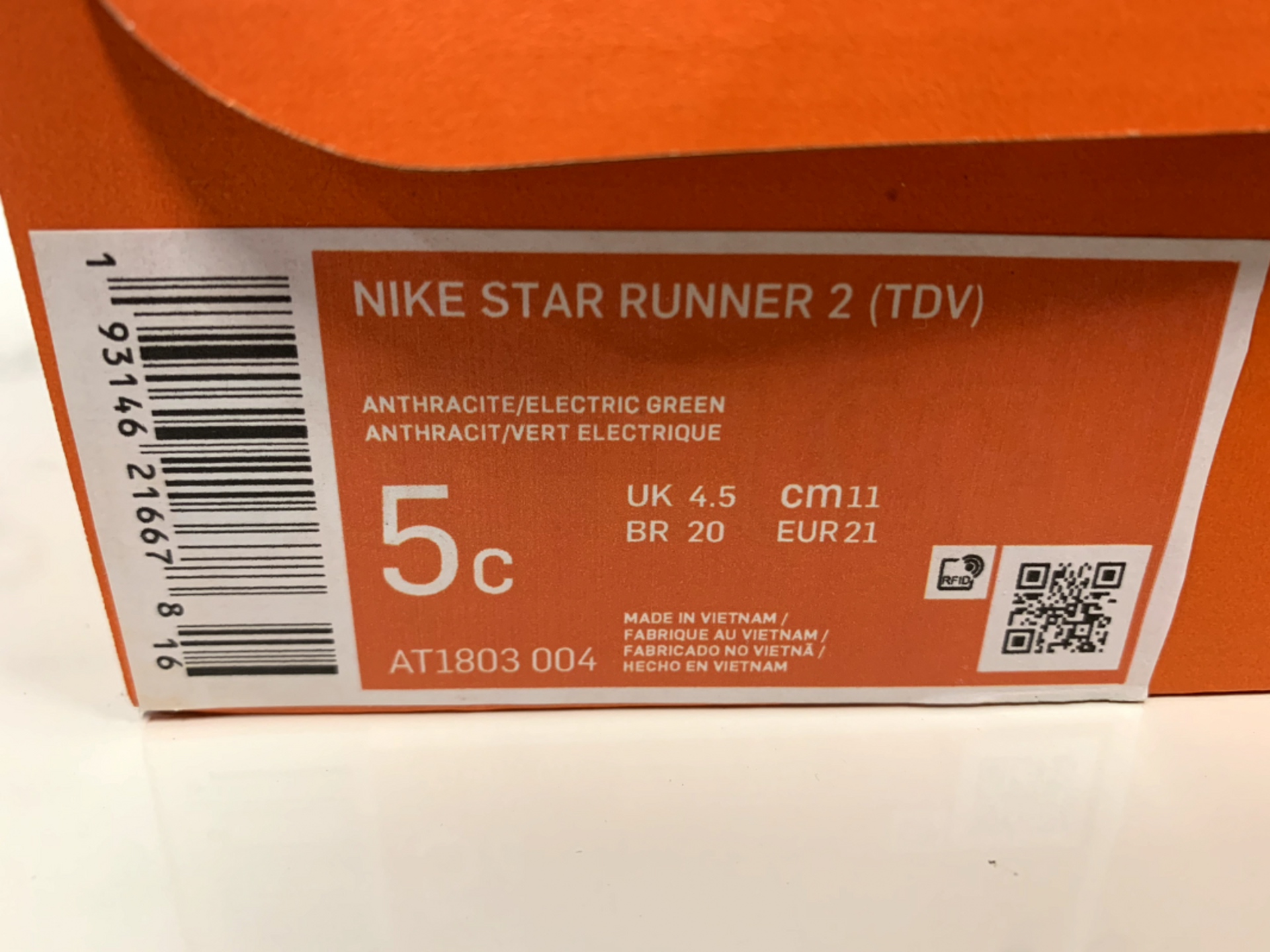 Nike - Toddler Size 5 - Star Runner 2 (TDV) - QTY: 1 - Approx. MSRP $50.00 CAD - Image 2 of 2