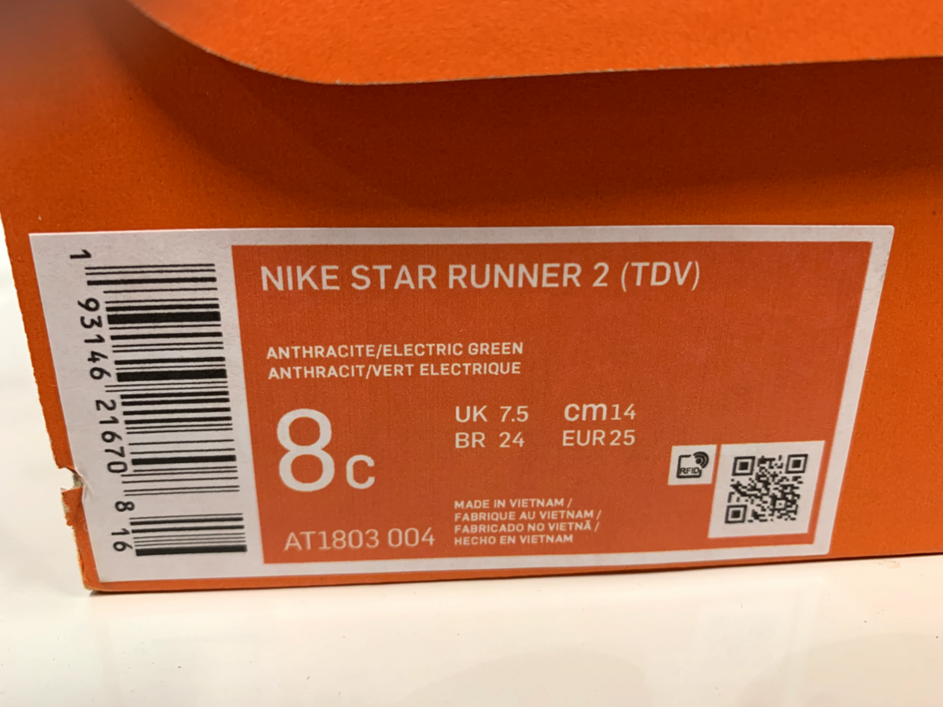 Nike - Toddler Size 8 - Star Runner 2 (TDV) - QTY: 1 - Approx. MSRP $50.00 CAD - Image 2 of 2