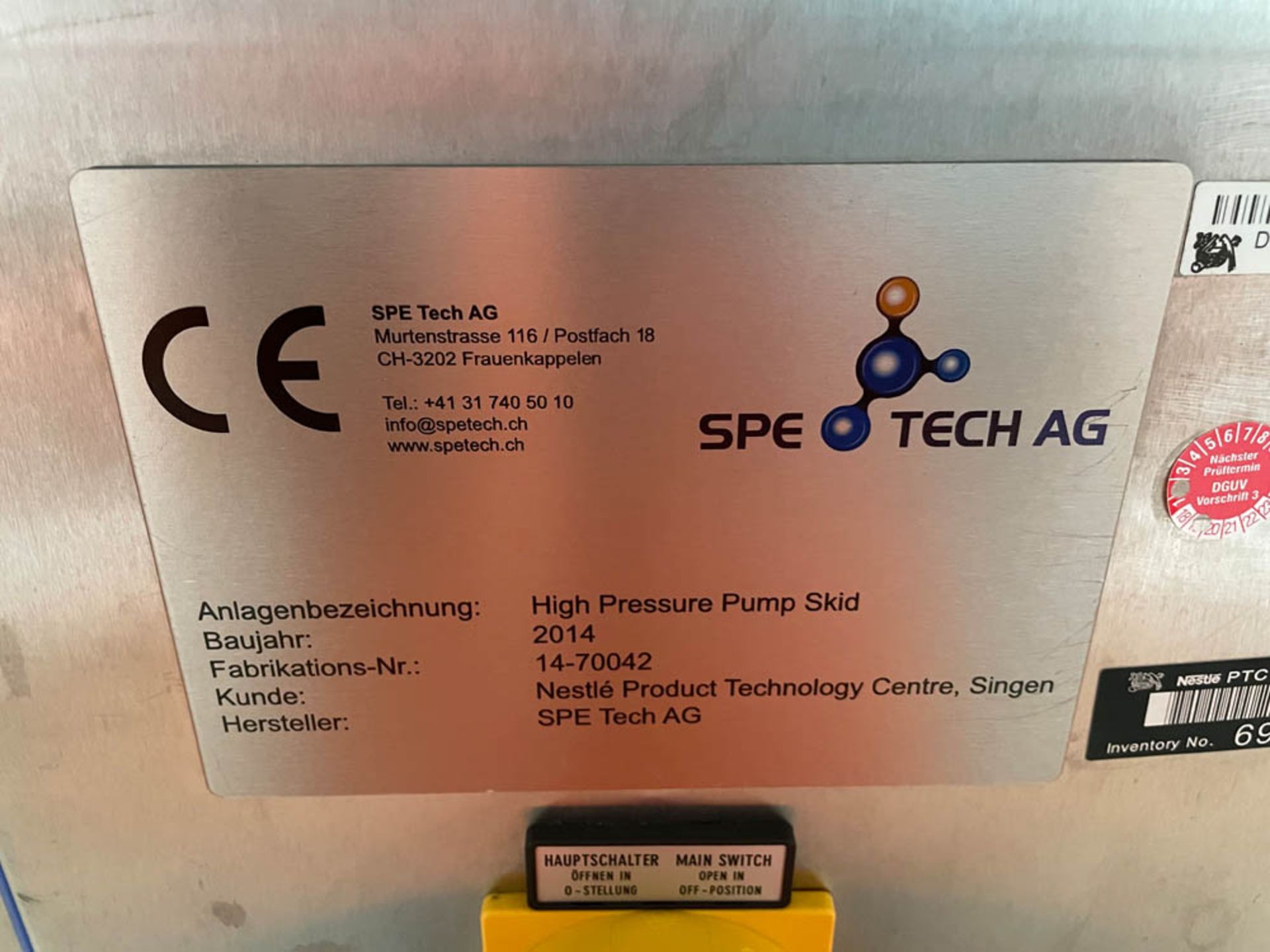 2014 SPE Tech AG High Pressure Pump Skid 14-7002 - Image 5 of 20