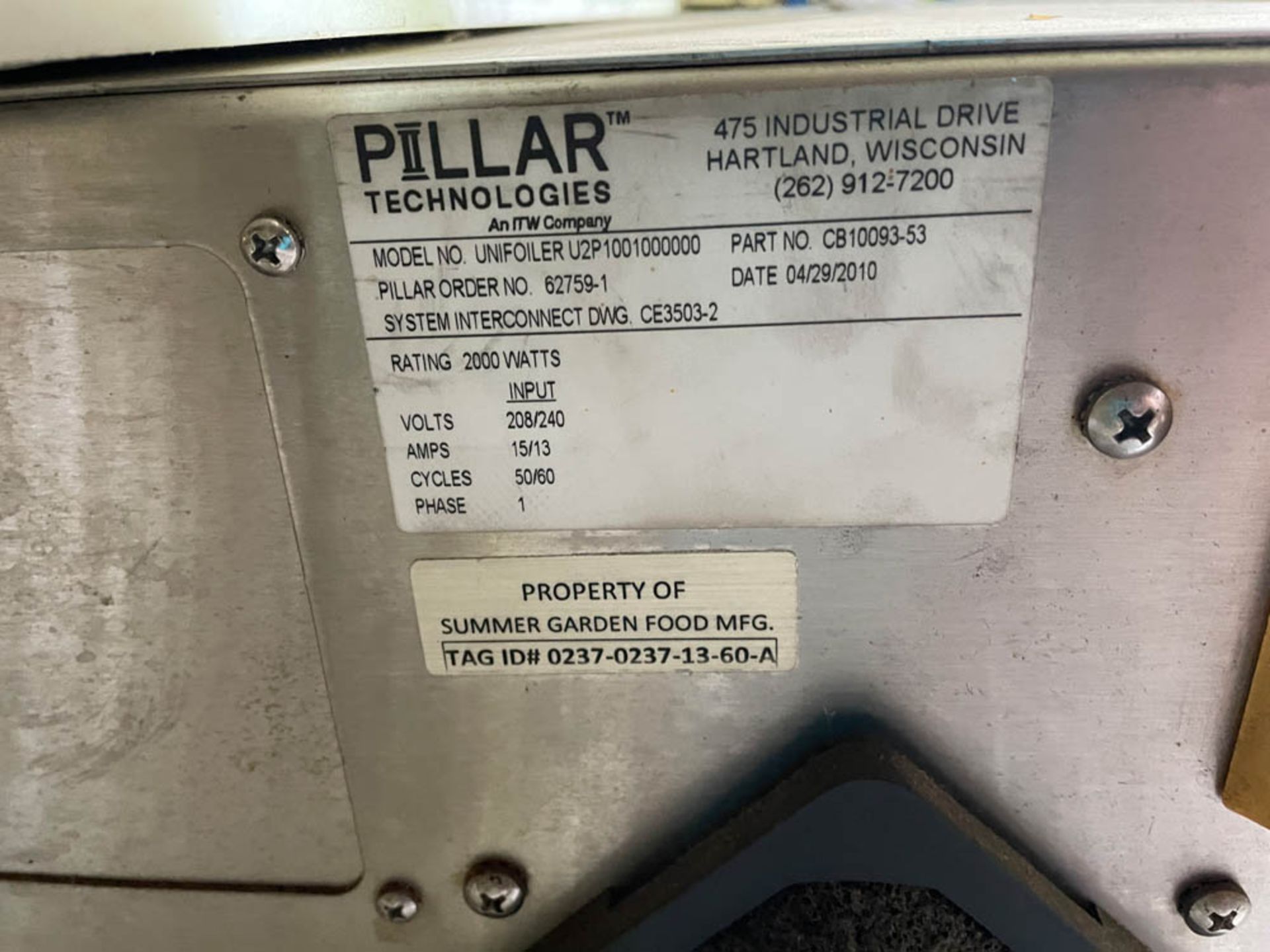 PILLAR Induction Sealer - Image 7 of 7