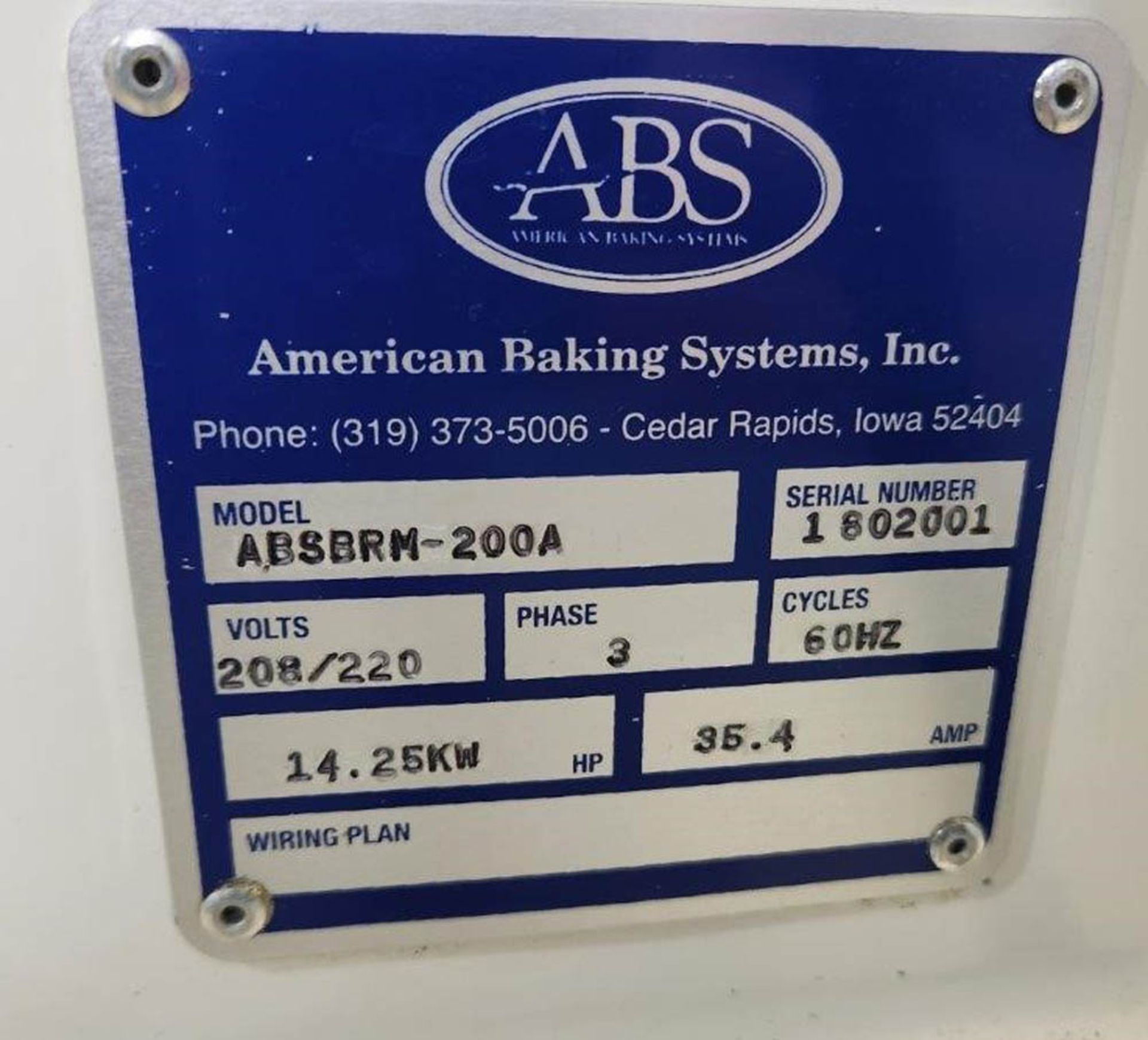 American Baking Systems ABSBRM-200A Spiral Dough Mixer - Image 6 of 6