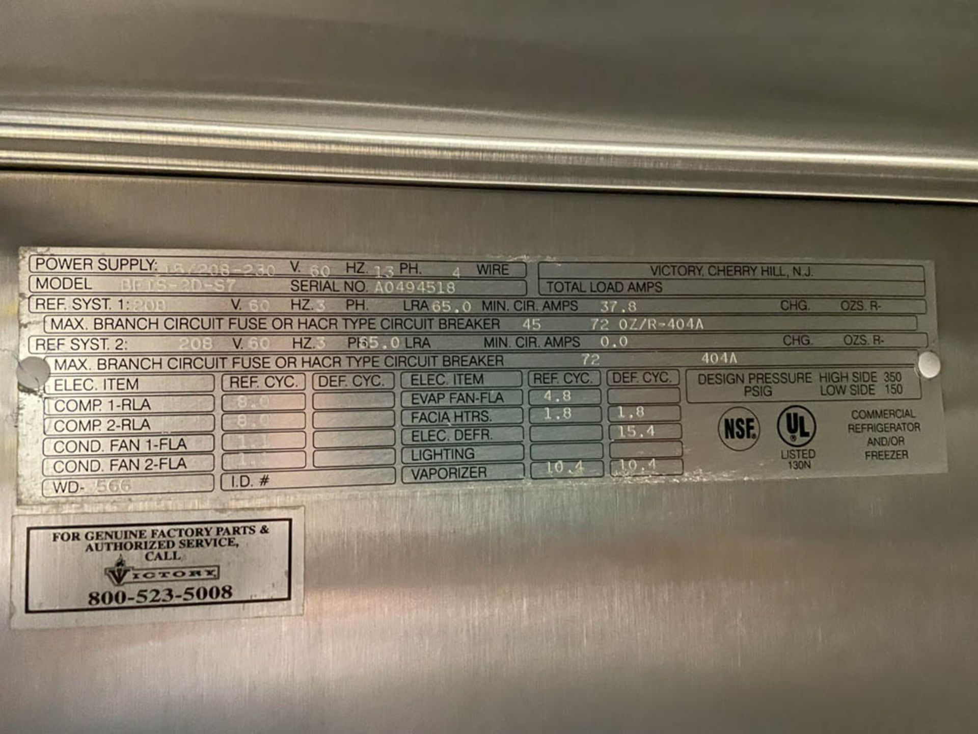 Victory Refrigeration 2-Door Blast Freezer - Image 10 of 17