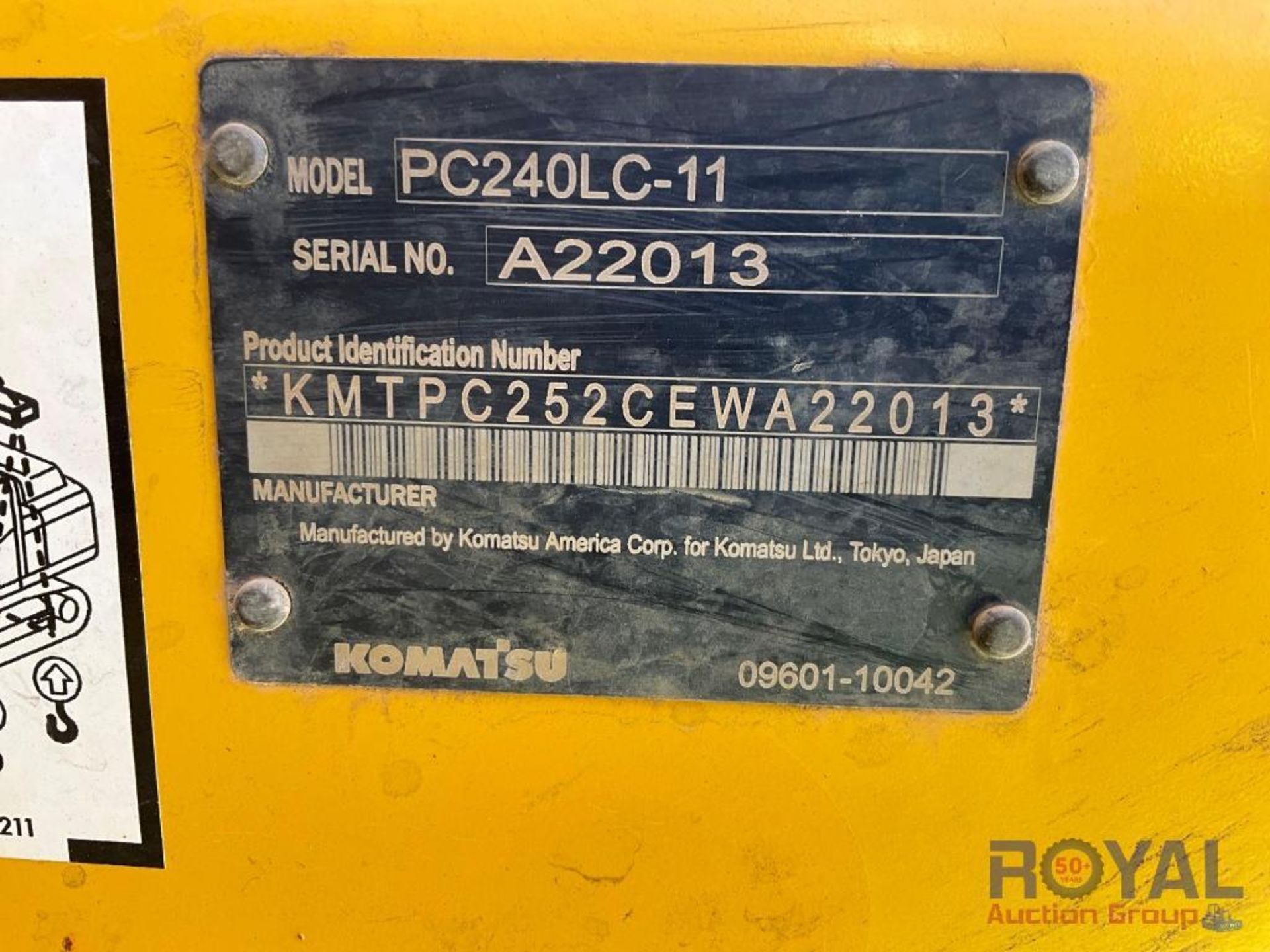2015 Komatsu PC240LC-11 Hydraulic Excavator - Image 7 of 39