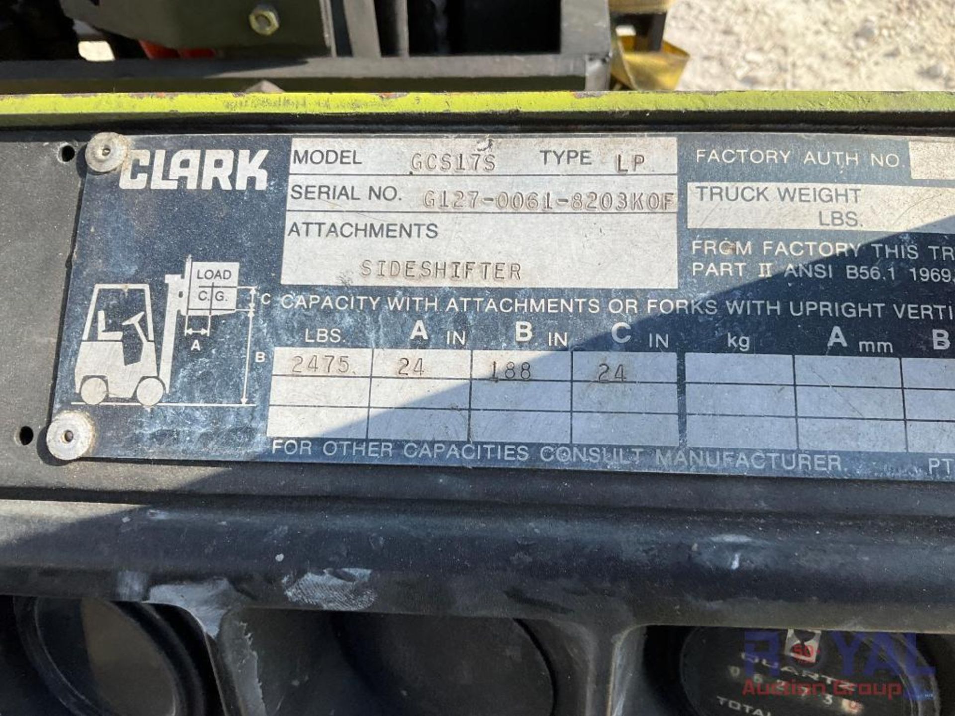 Clark GCS17S Warehouse Forklift - Image 5 of 18