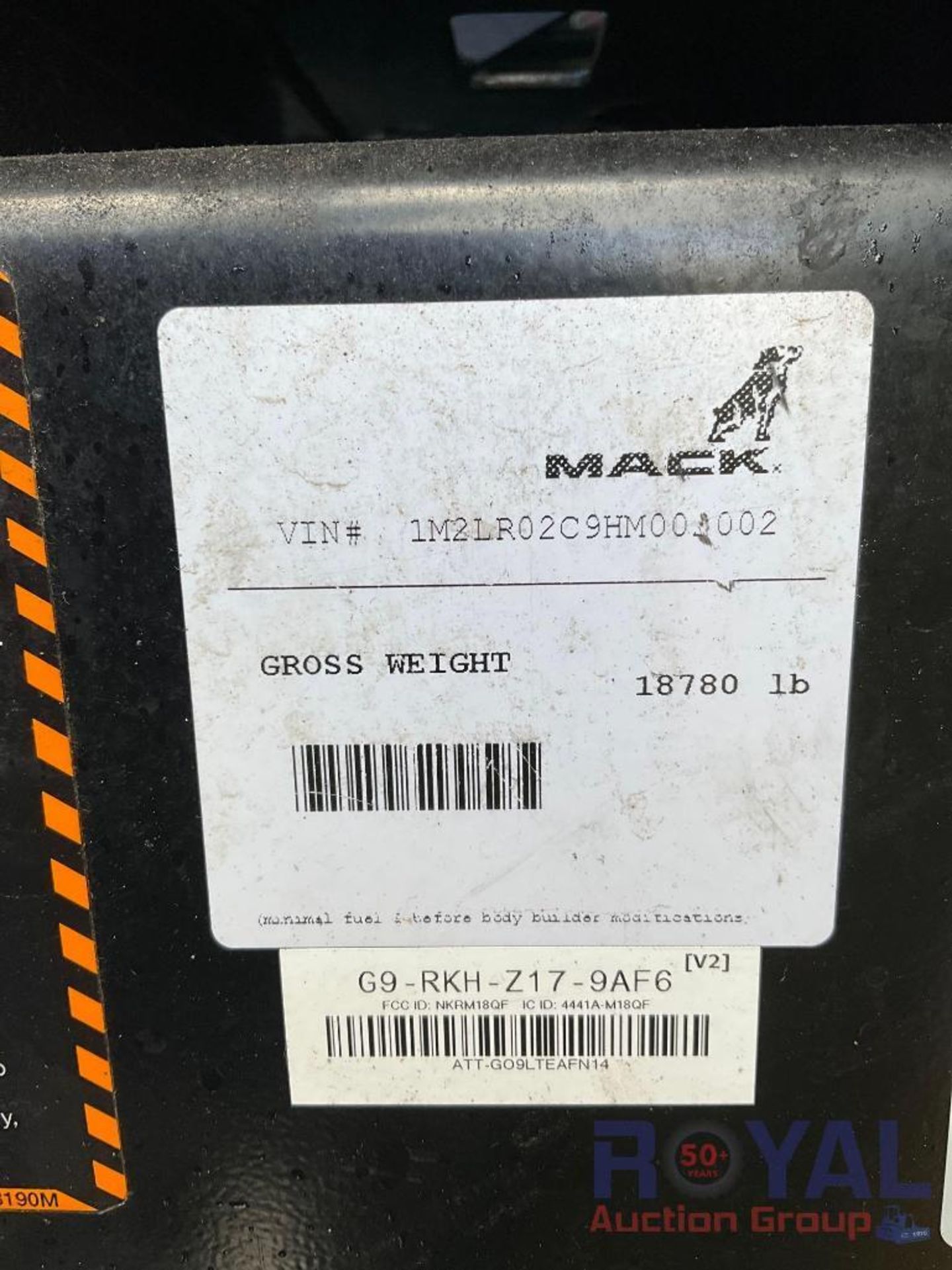 2017 Mack Front Loader Garbage Truck - Image 8 of 61