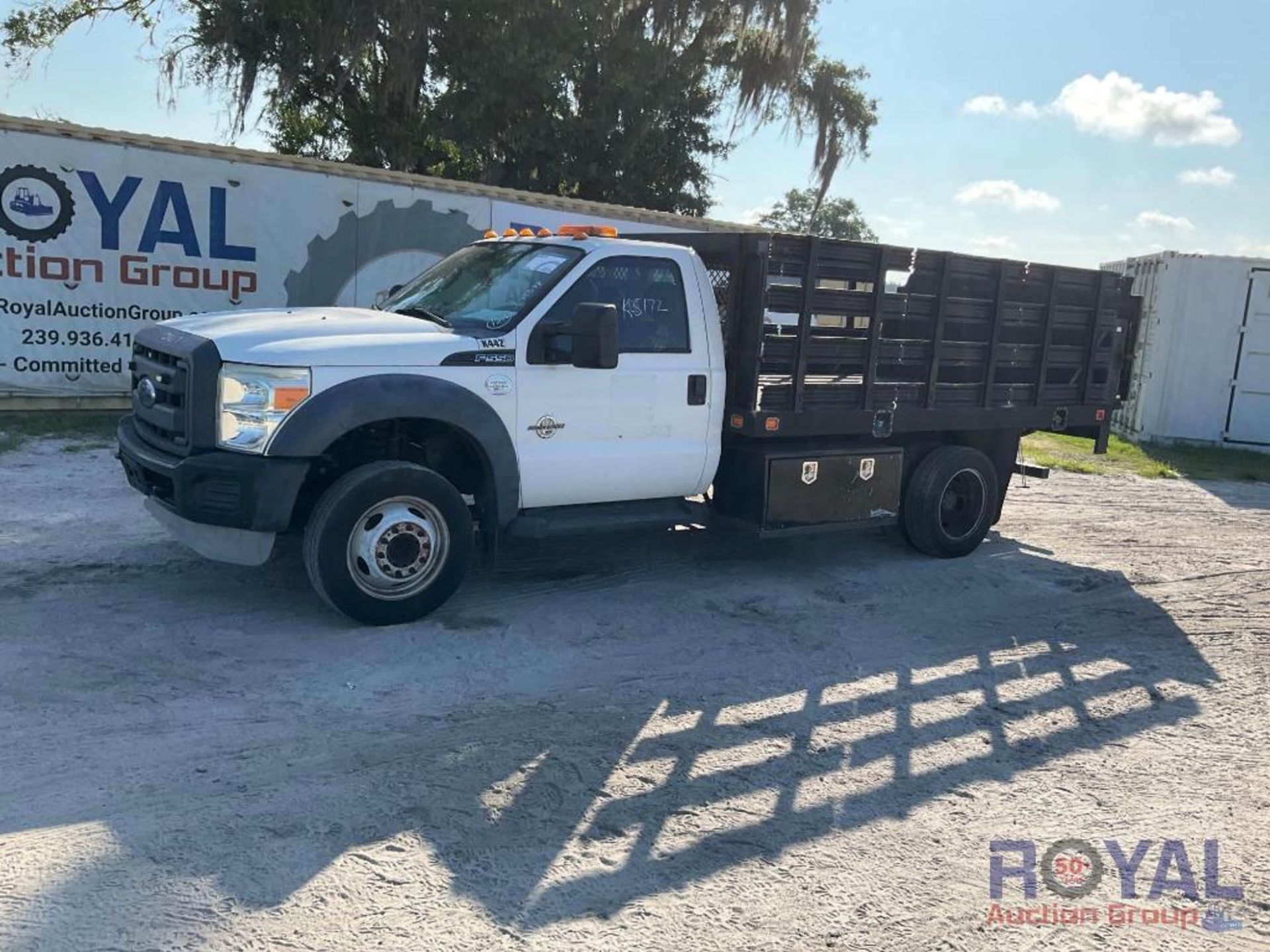 2014 Ford F-550 Flat Bed Stake Body Truck