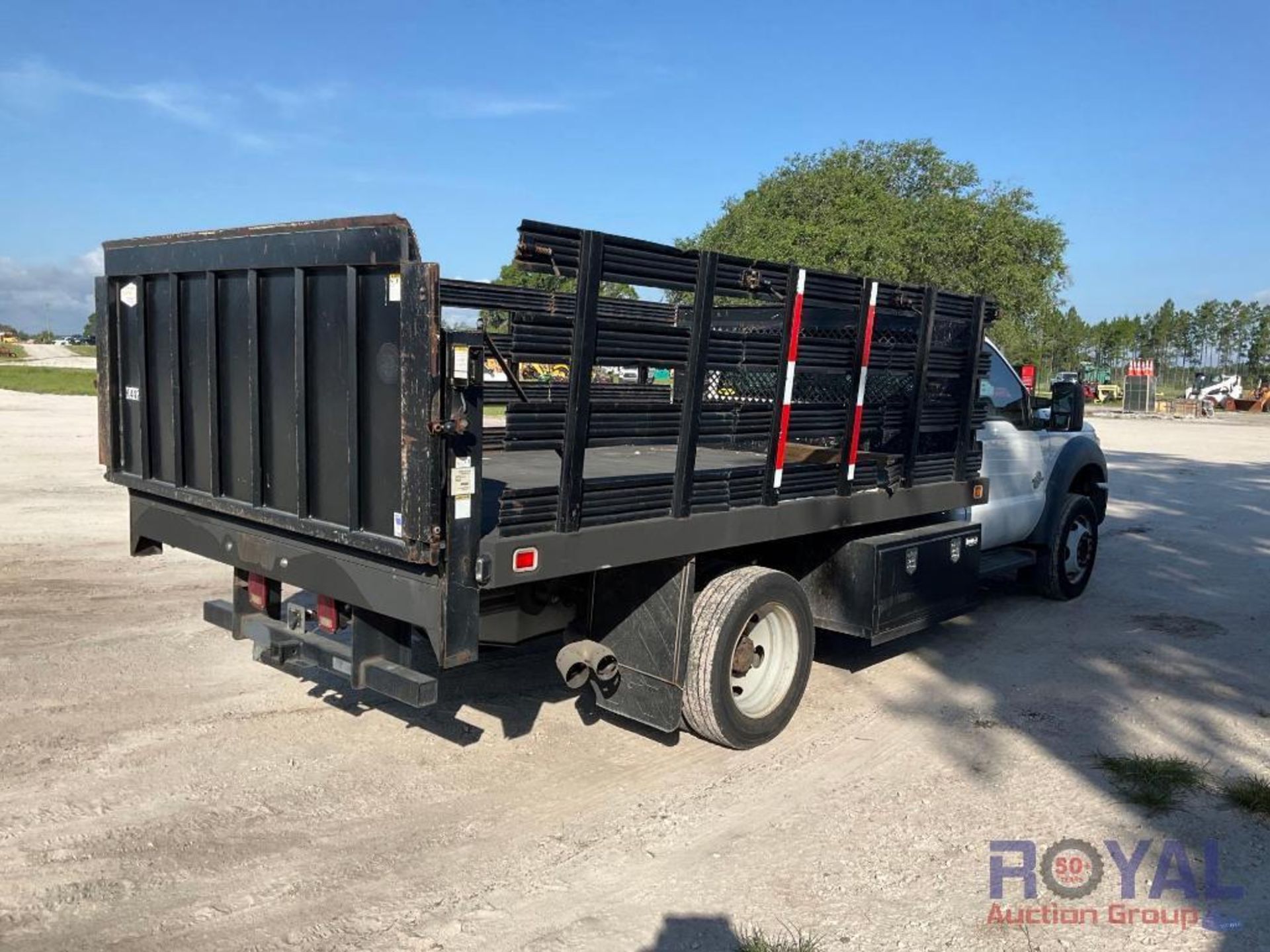 2014 Ford F-550 Flat Bed Stake Body Truck - Image 3 of 24