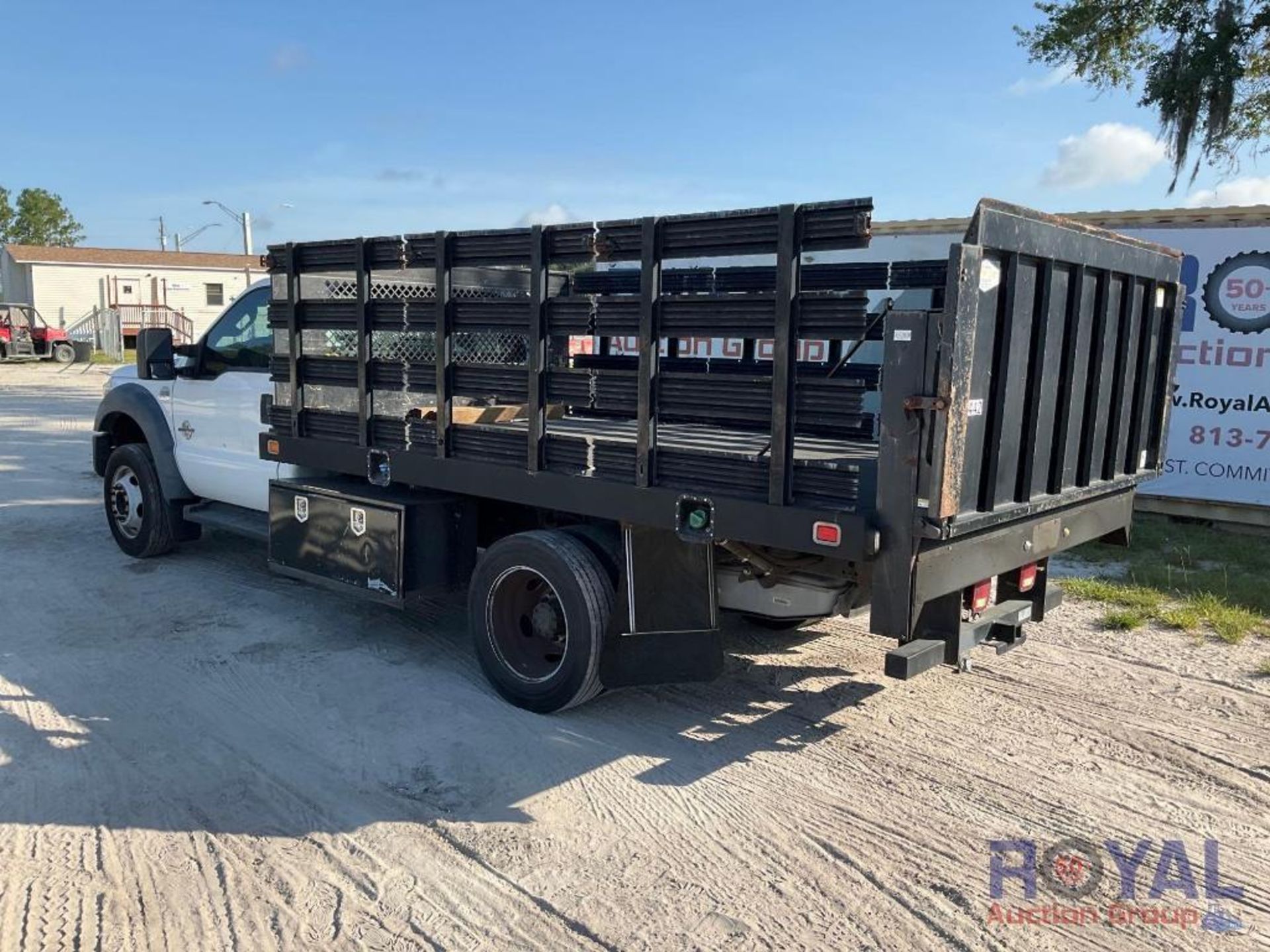 2014 Ford F-550 Flat Bed Stake Body Truck - Image 4 of 24