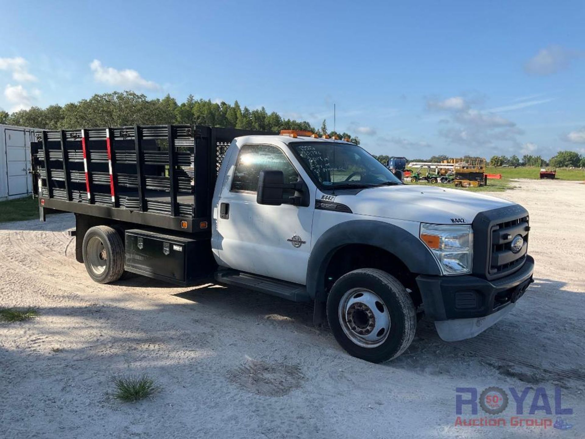 2014 Ford F-550 Flat Bed Stake Body Truck - Image 2 of 24