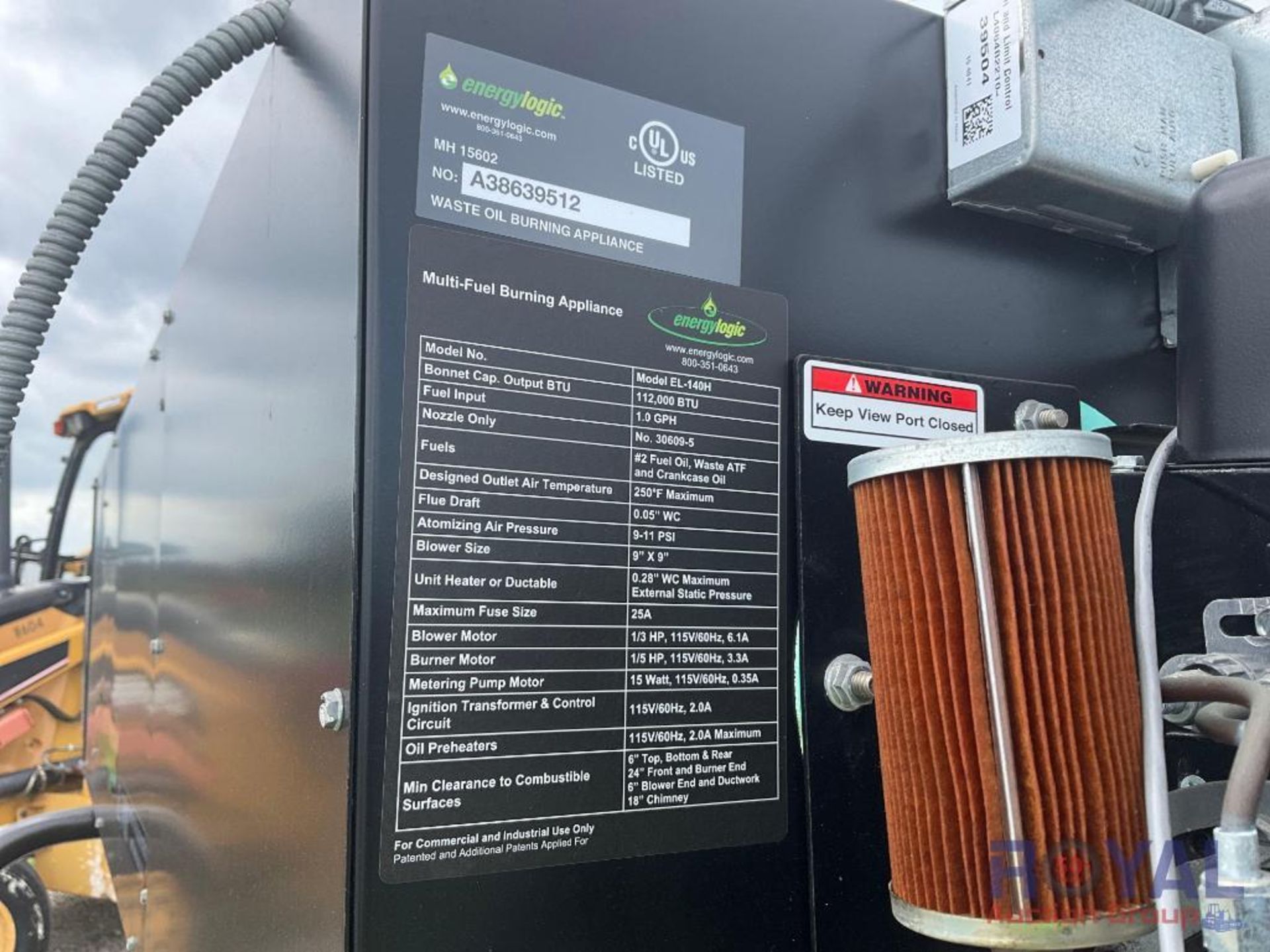 Energylogic EL 140H Waste Oil Heating System - Image 5 of 14