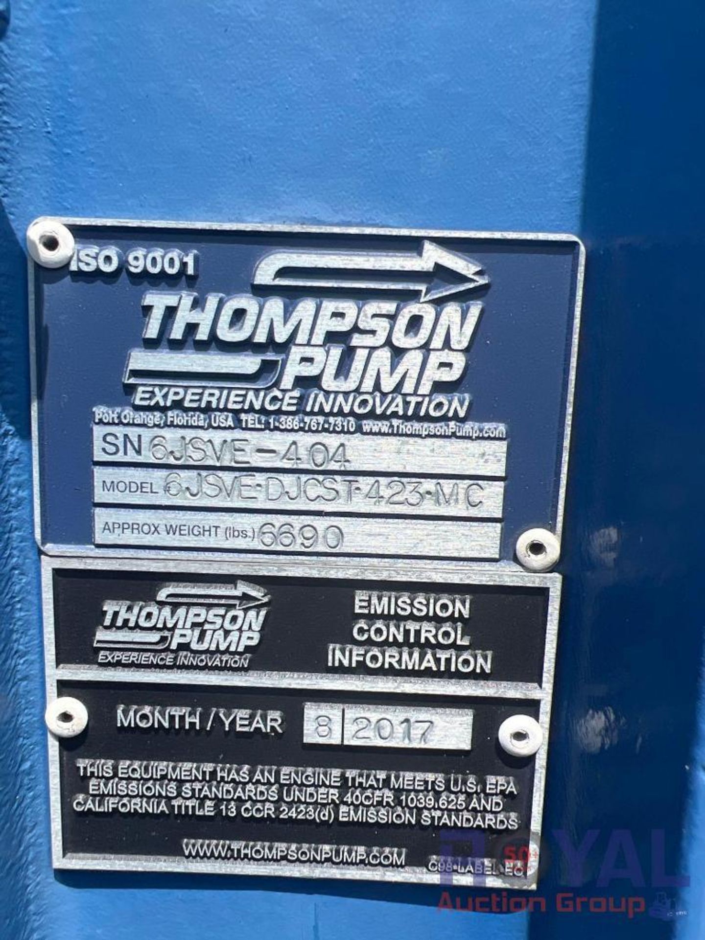 2017 Thompson 6JSVE 6 Inch Pump - Image 5 of 16