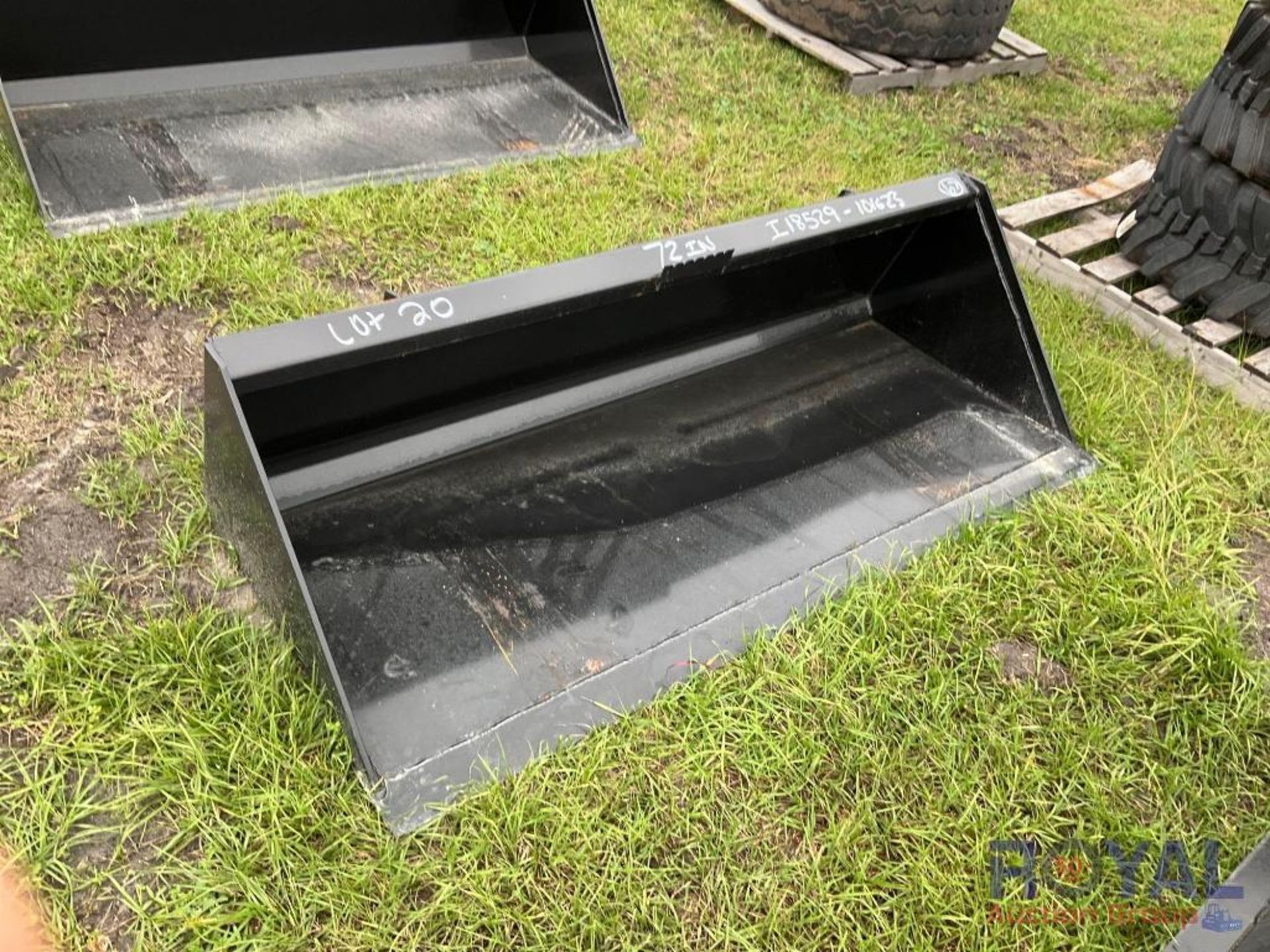 2023 72in Skid Steer Bucket Attachment