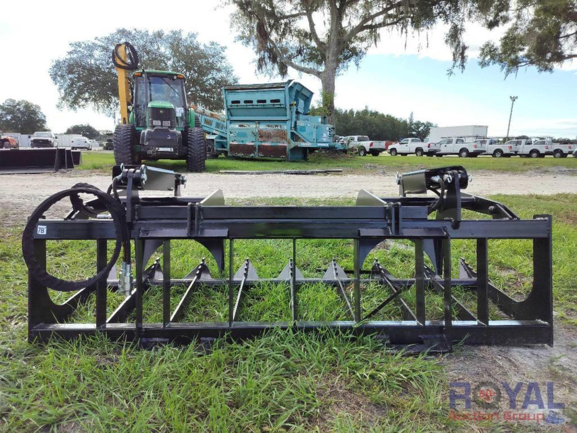 2023 78in Dual Cylinder Grapple Rake Skid Steer Attachment - Image 6 of 8