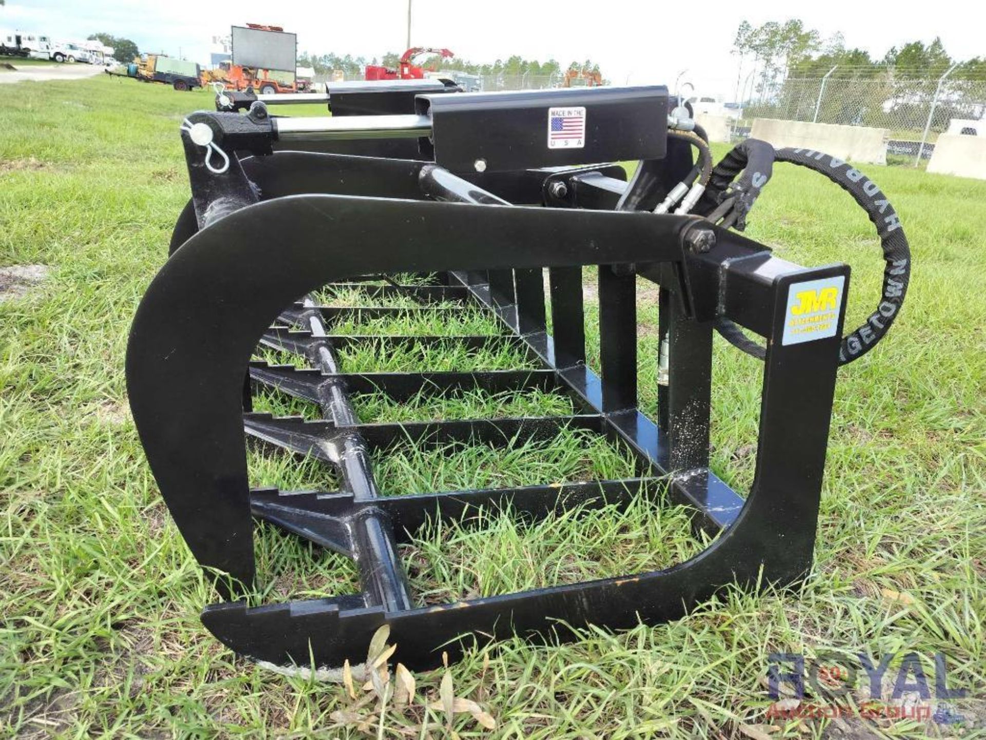2023 78in Dual Cylinder Grapple Rake Skid Steer Attachment - Image 3 of 8