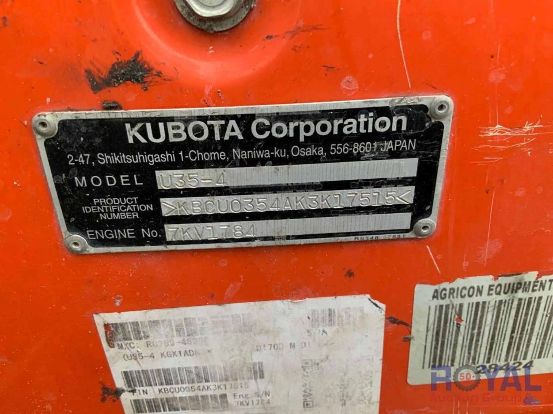 2018 Kubota U35-4 Mini Excavator - Image 5 of 18