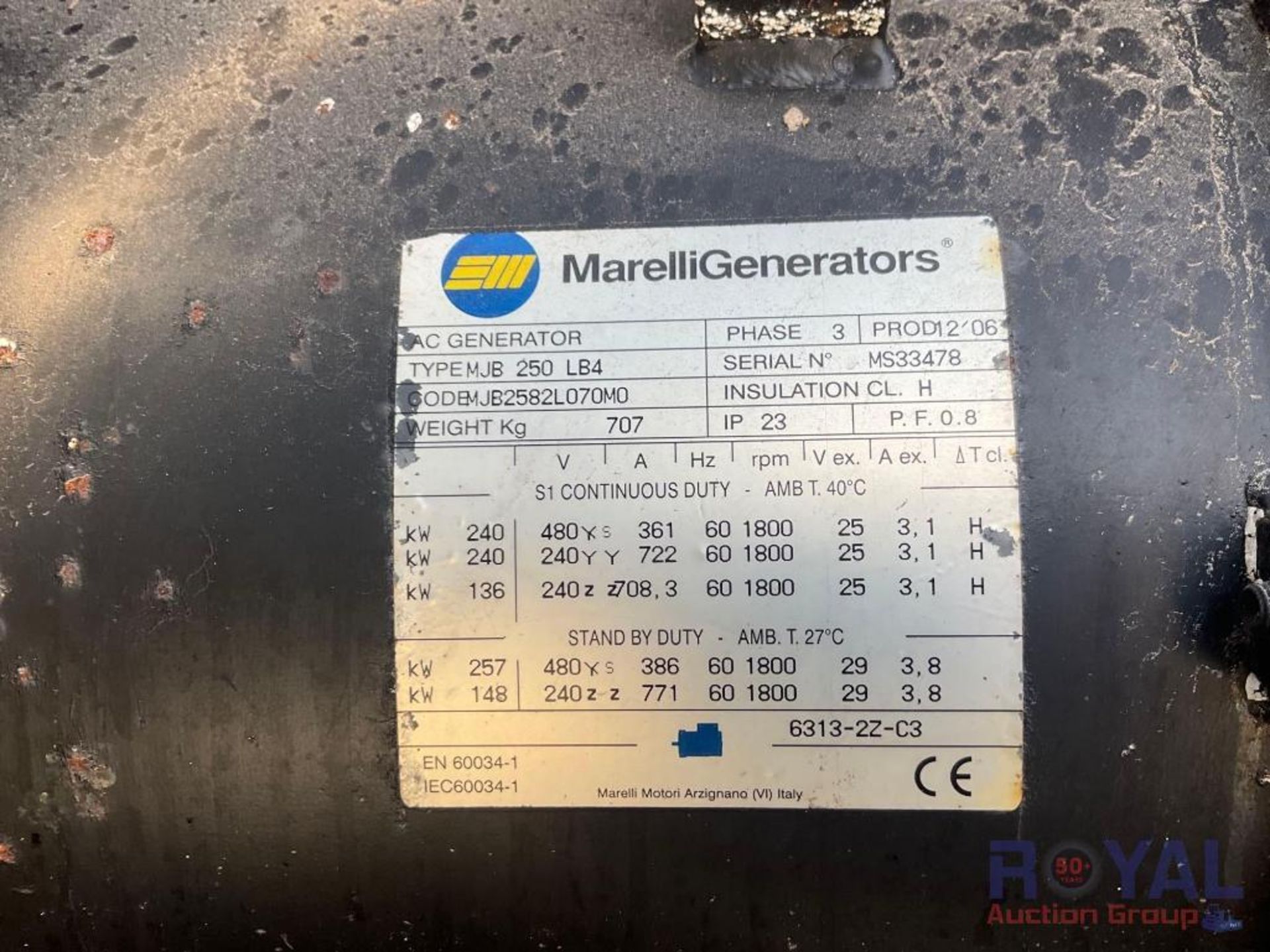 2005 MarelliGenerators 144KW 3 phase Towable Generator - Image 5 of 16