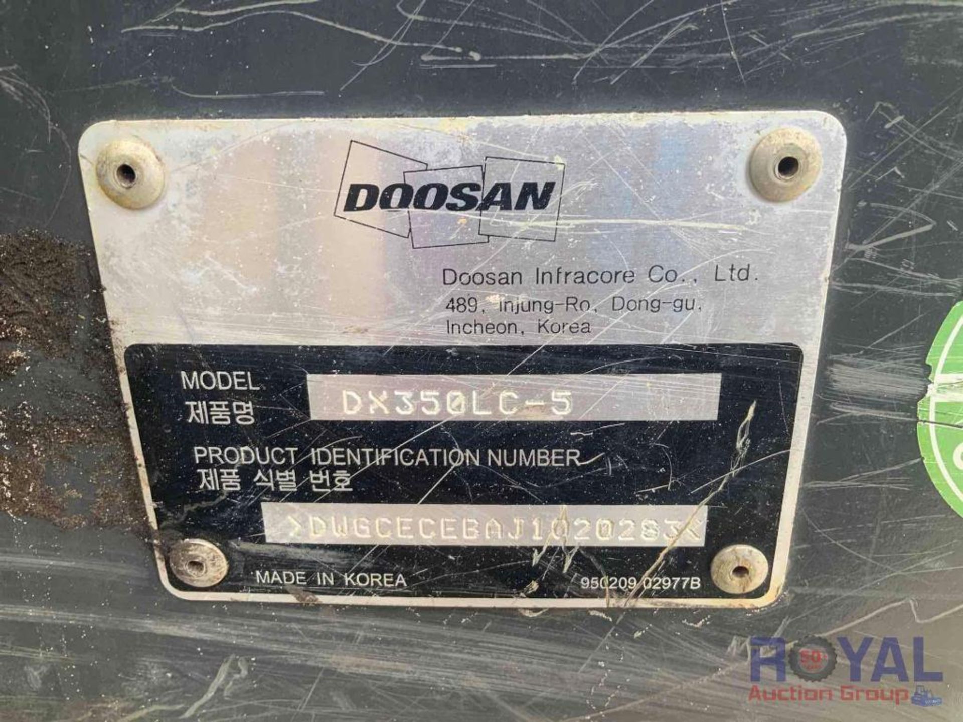 2019 Doosan DX350LC-5 Hydraulic Excavator - Image 5 of 37