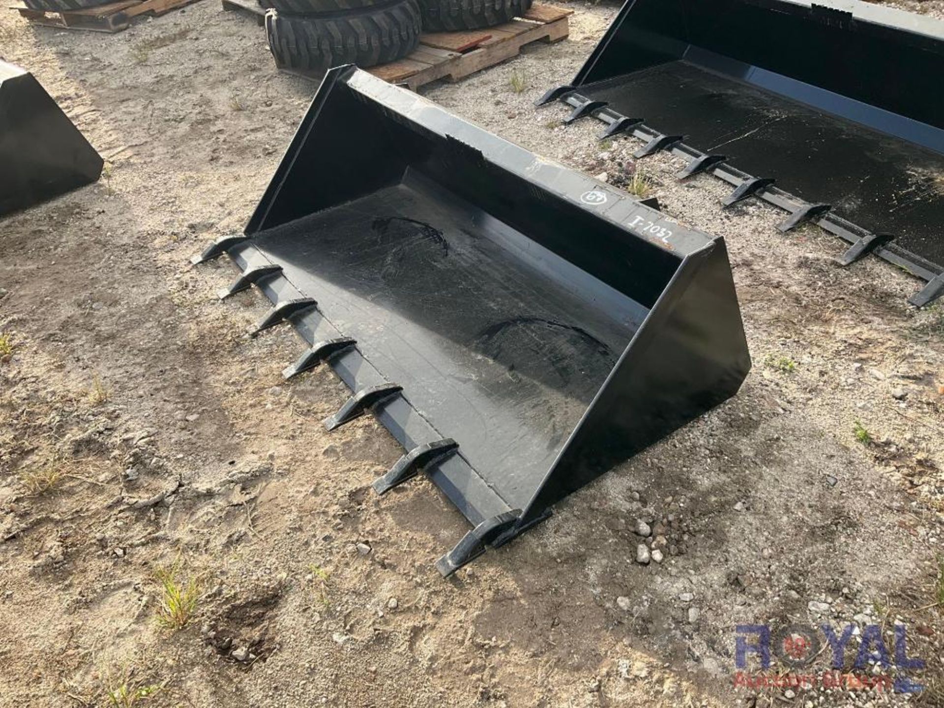 2023 66in Skid Steer Bucket with Teeth Attachment - Image 2 of 5