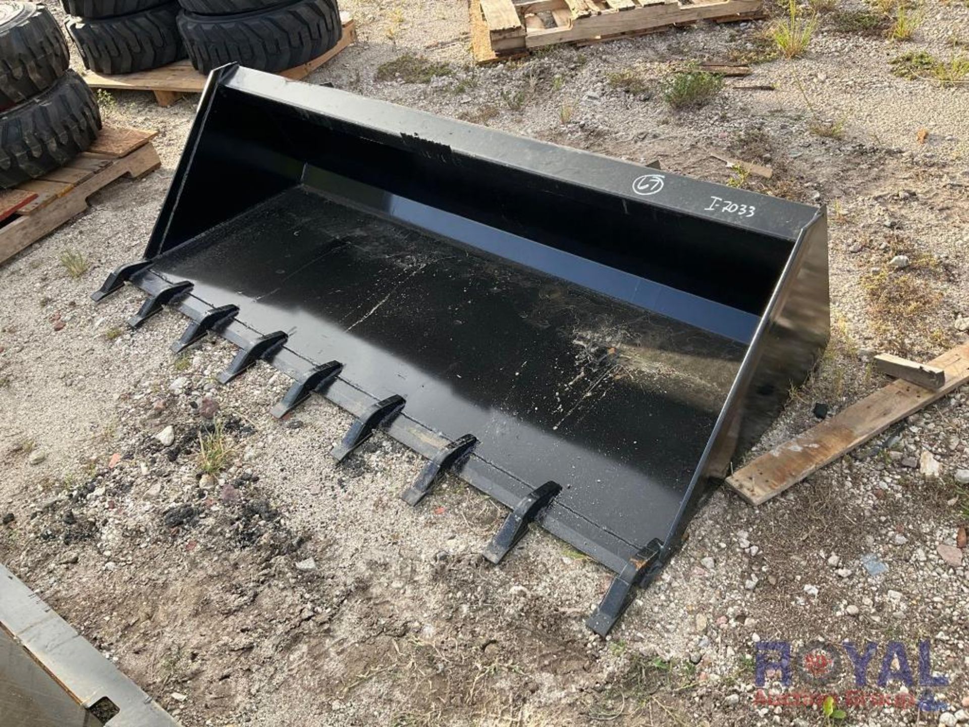 2023 78in Skid Steer Bucket with Teeth Attachment