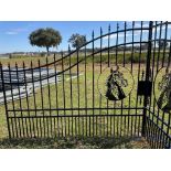 16ft Metal Gate With Horse Design