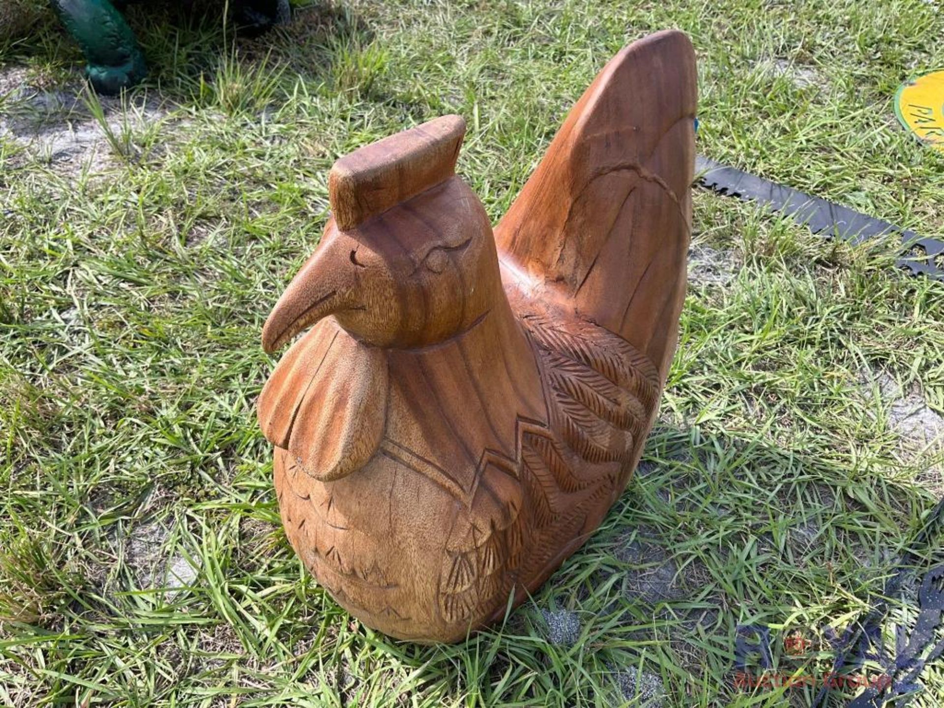 Solid Wood Chicken Figure
