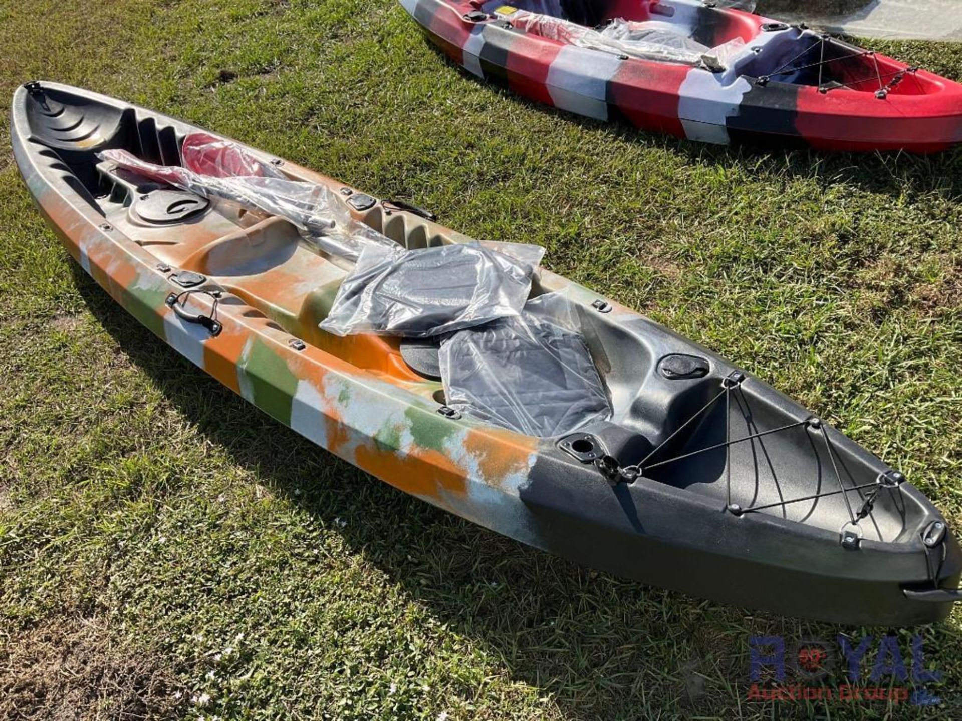 Orange Green And Black Kayak - Image 4 of 4