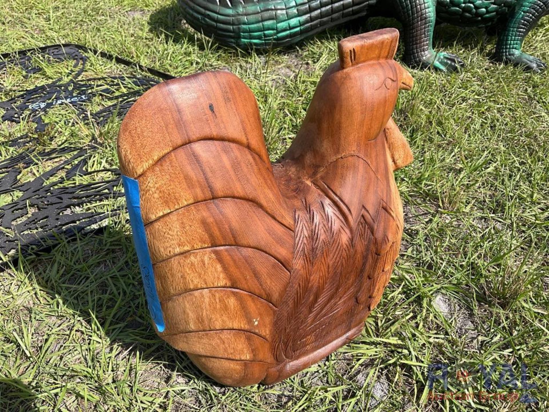 Solid Wood Chicken Figure - Image 3 of 4