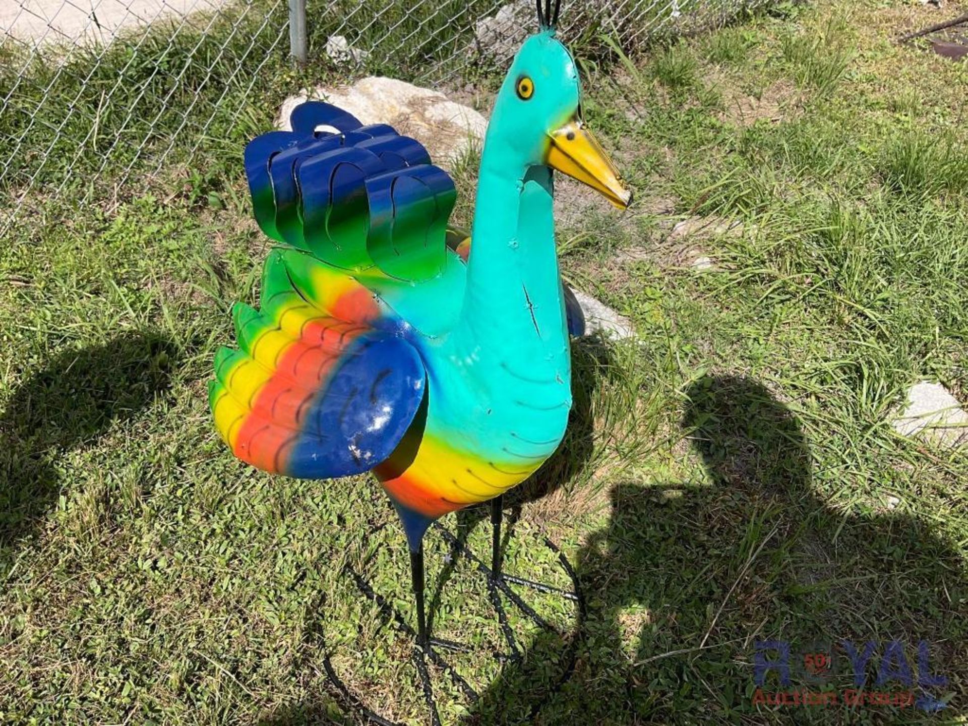 Metal Rainbow Peacock Decoration - Image 2 of 4