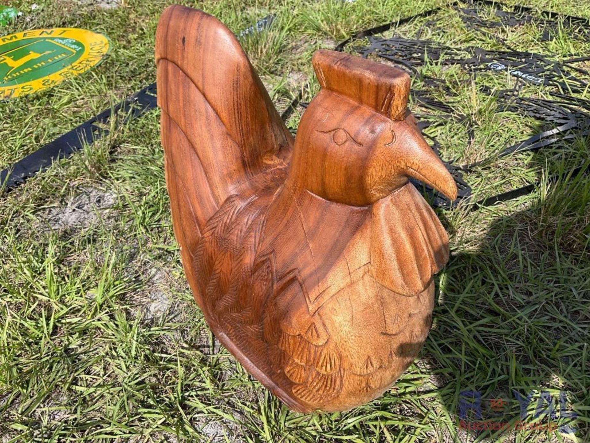 Solid Wood Chicken Figure - Image 2 of 4