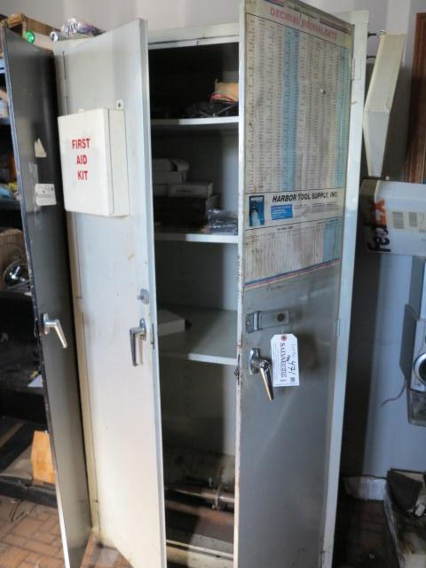 2 Door Storage Cabinet and Contents