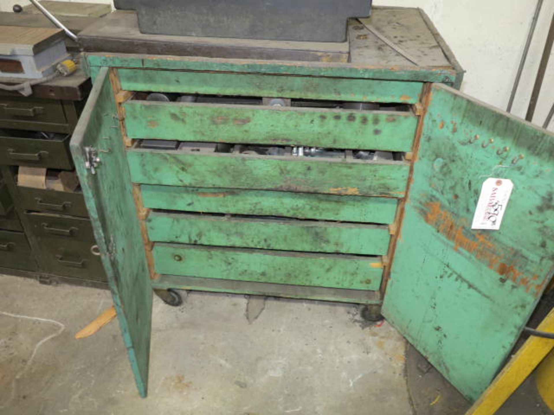 Wooden Cabinet and Contents of Tools