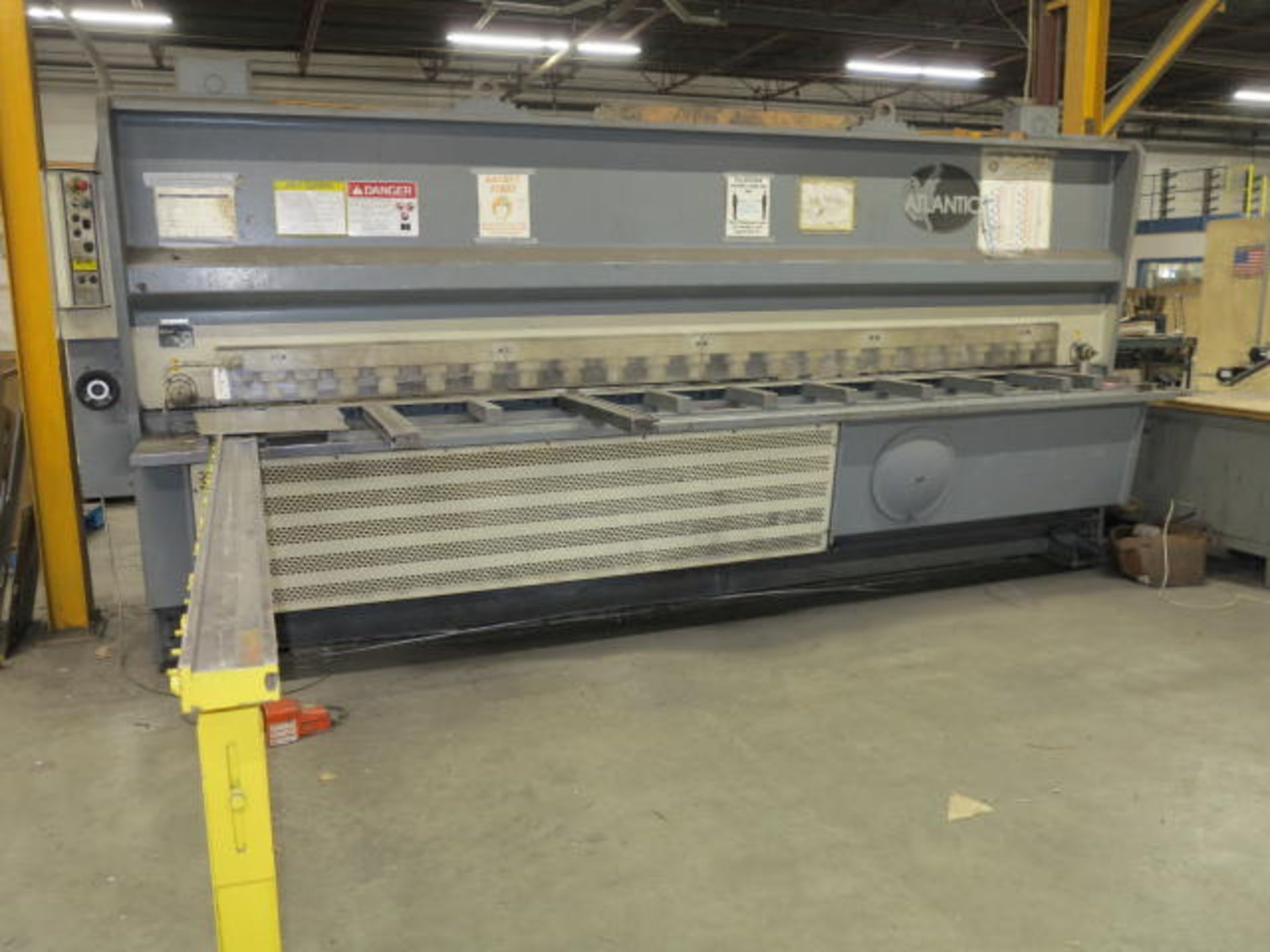 Atlantic Model HDS.12.3/8 Hydraulic Plate Shear, 220/440V, 25 Hp Motor, 12' Blade, Servo Back Gage