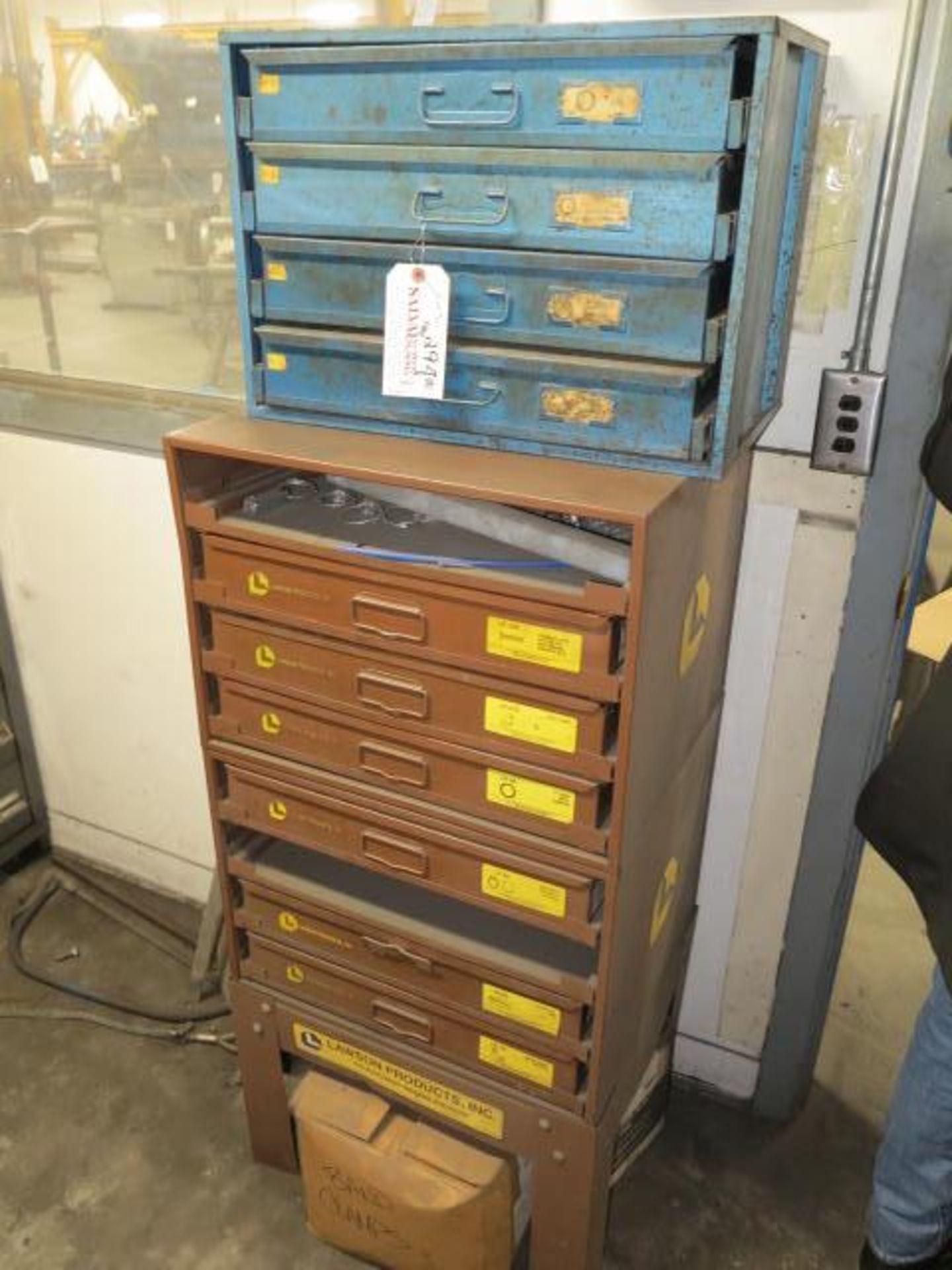 Lot Cabinets with Snap Rings, O Rings, Stainless Slotted Screws, Hose Clamps, Spring Lot Pins