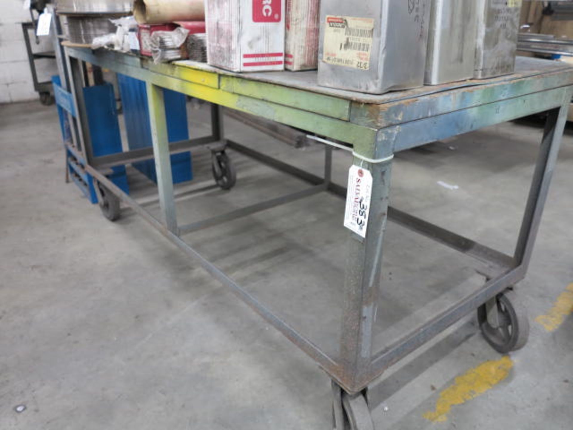 Steel Table, Open Top, On Casters