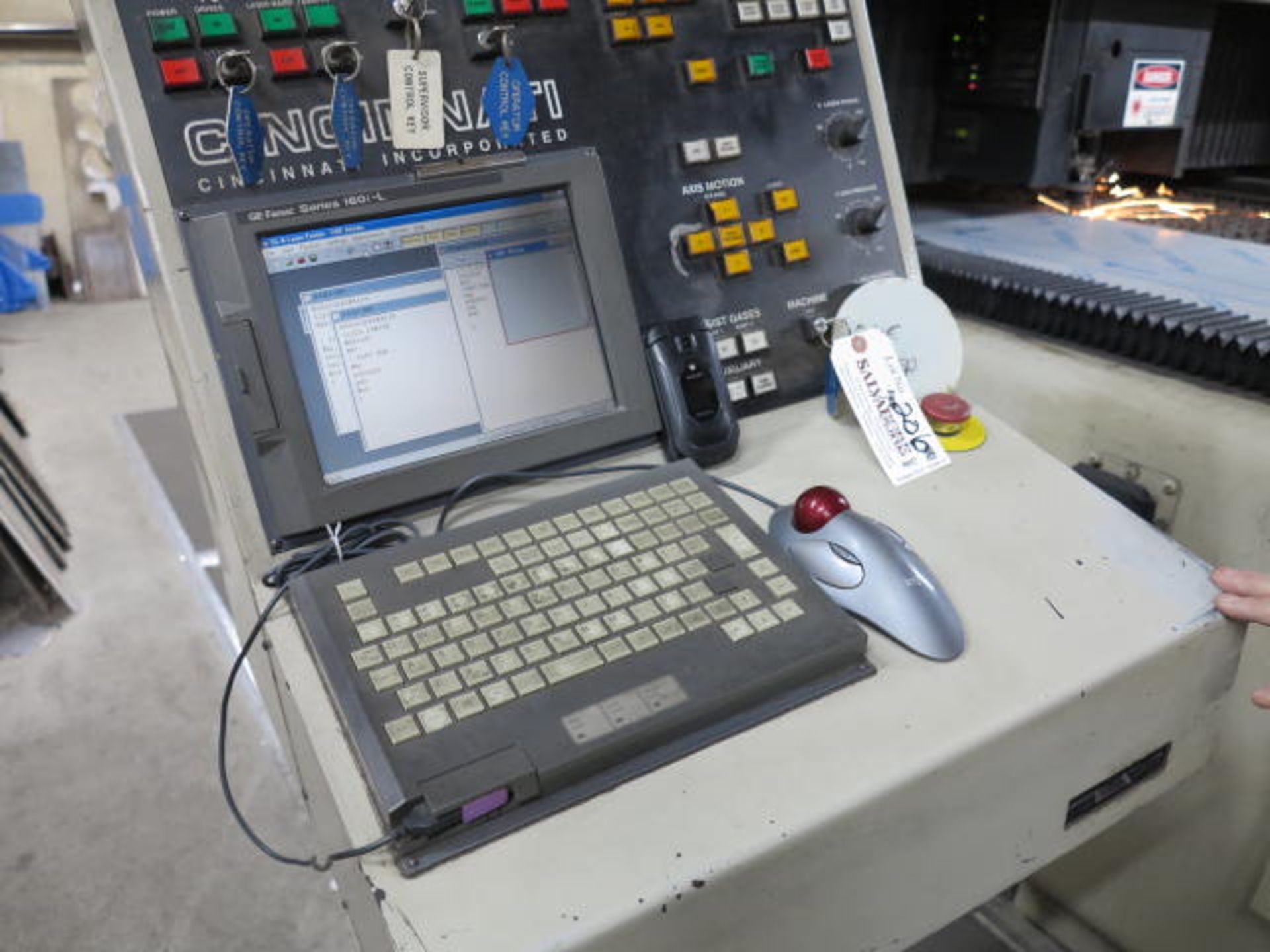 1999 Cincinnati CL6 Laser, Twin Shuttles, 5X10 CNC Laser S/N 51463, GE Fanuc Laser Model C2000C, - Image 4 of 6