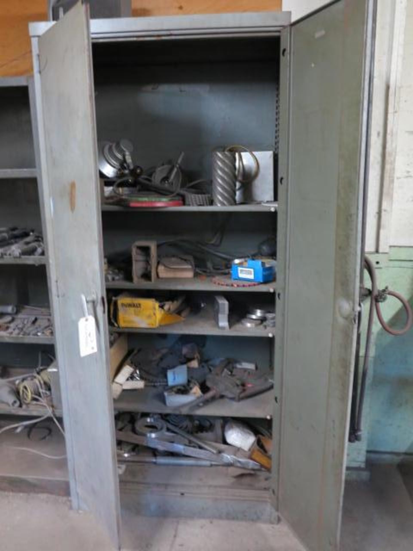 2 Door Cabinet and Contents of Cutters, Wheel Puller