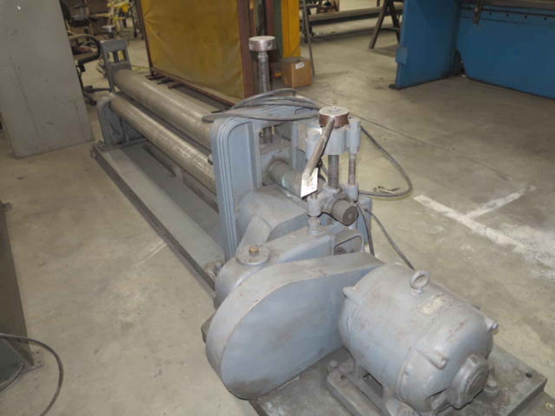 Webb 6' x 1/4'' Electric Plate Roller Model DR3 S/N 725, Squirrel Cage Induction Poly Phase Motor