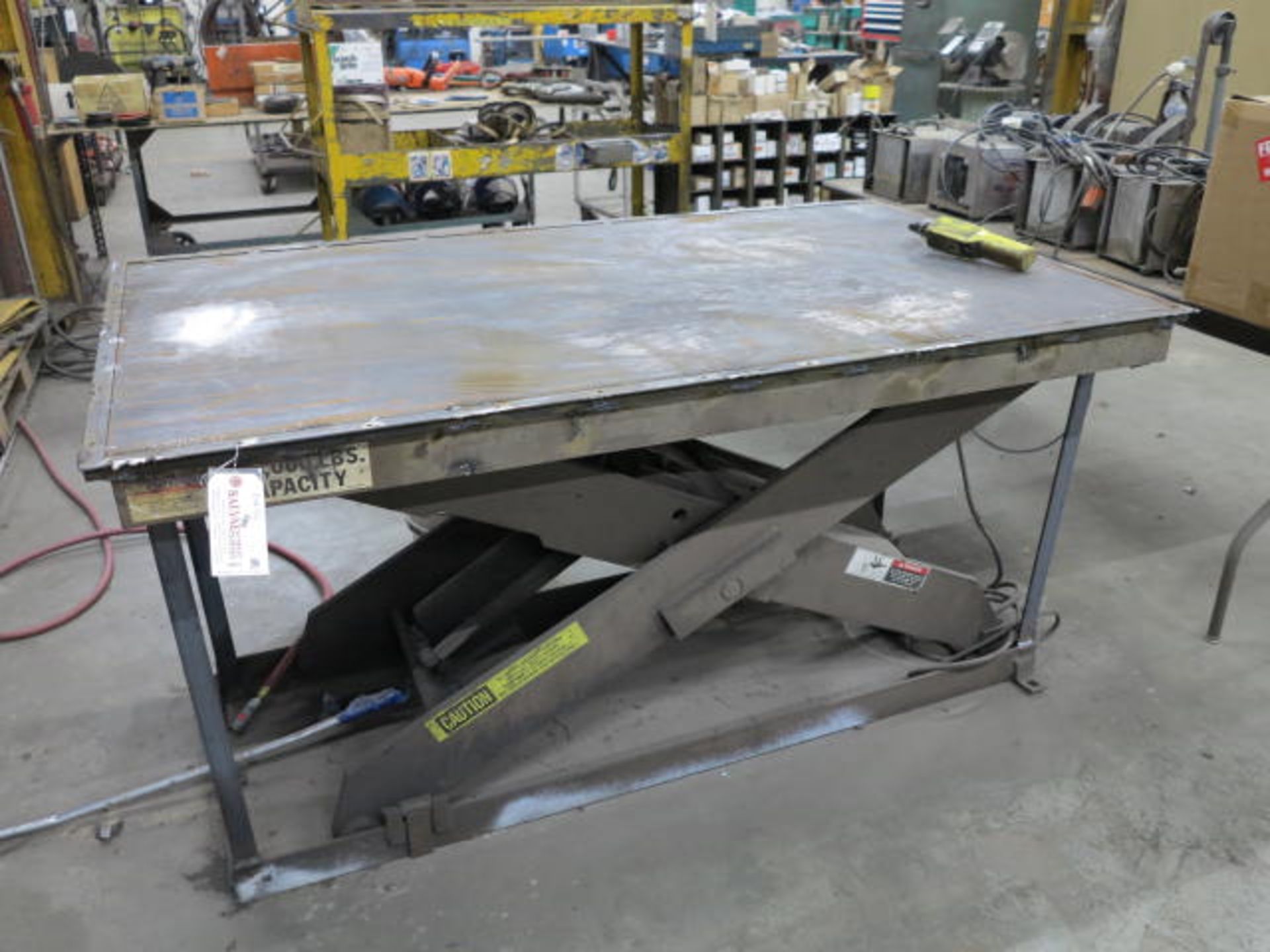 Autoquip Lift Table Series 35, Model 48S40, S/N 20162995 4000Lb Capacity Hand Held Up/Down Control.