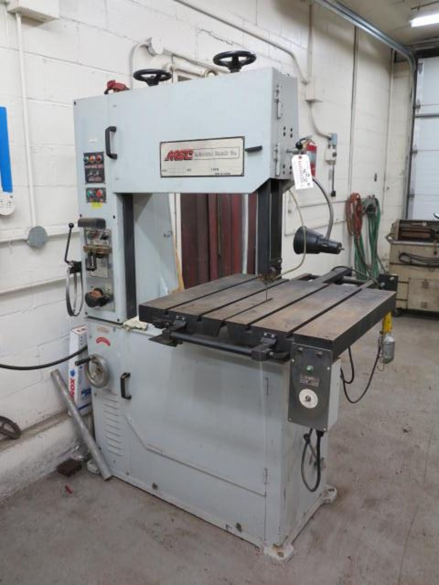 MSC Vertical Bandsaw Model 09514704 S/N 9870141 with Welding Attachment, 220V