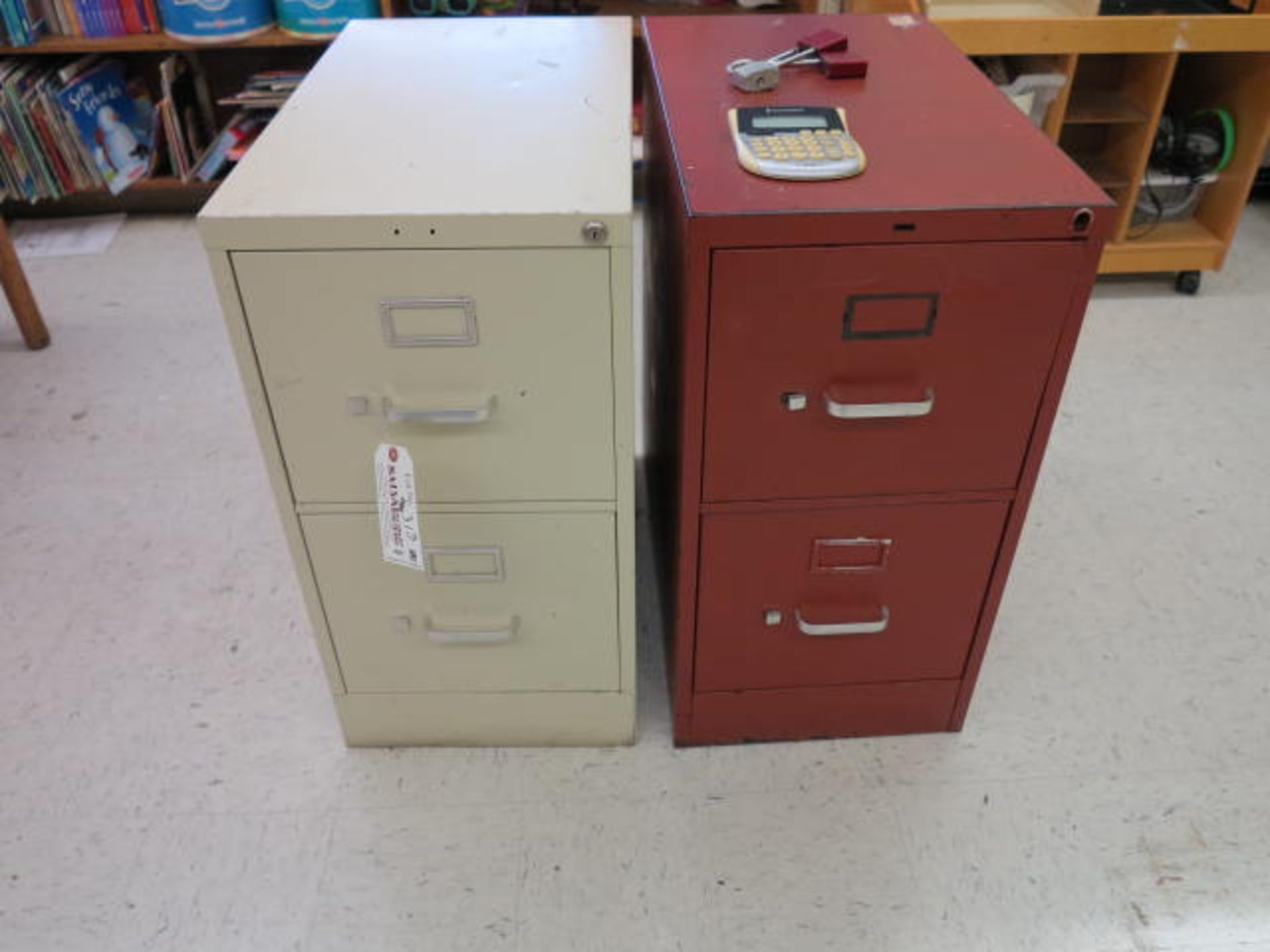 Lot (2) 2 Drawer Vertical Filing Cabinets Located in Room 6