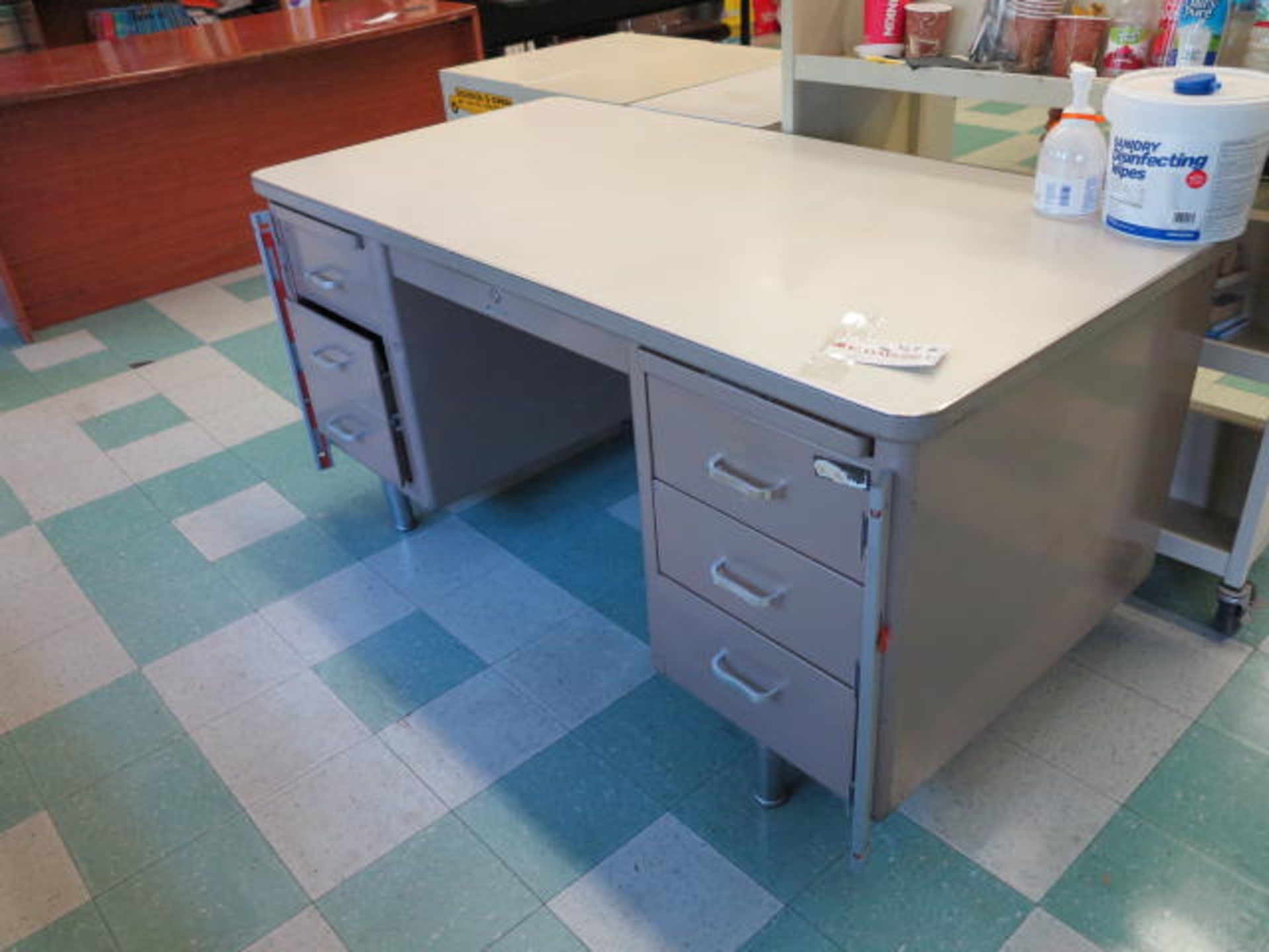 Metal Desk Located in Room 13