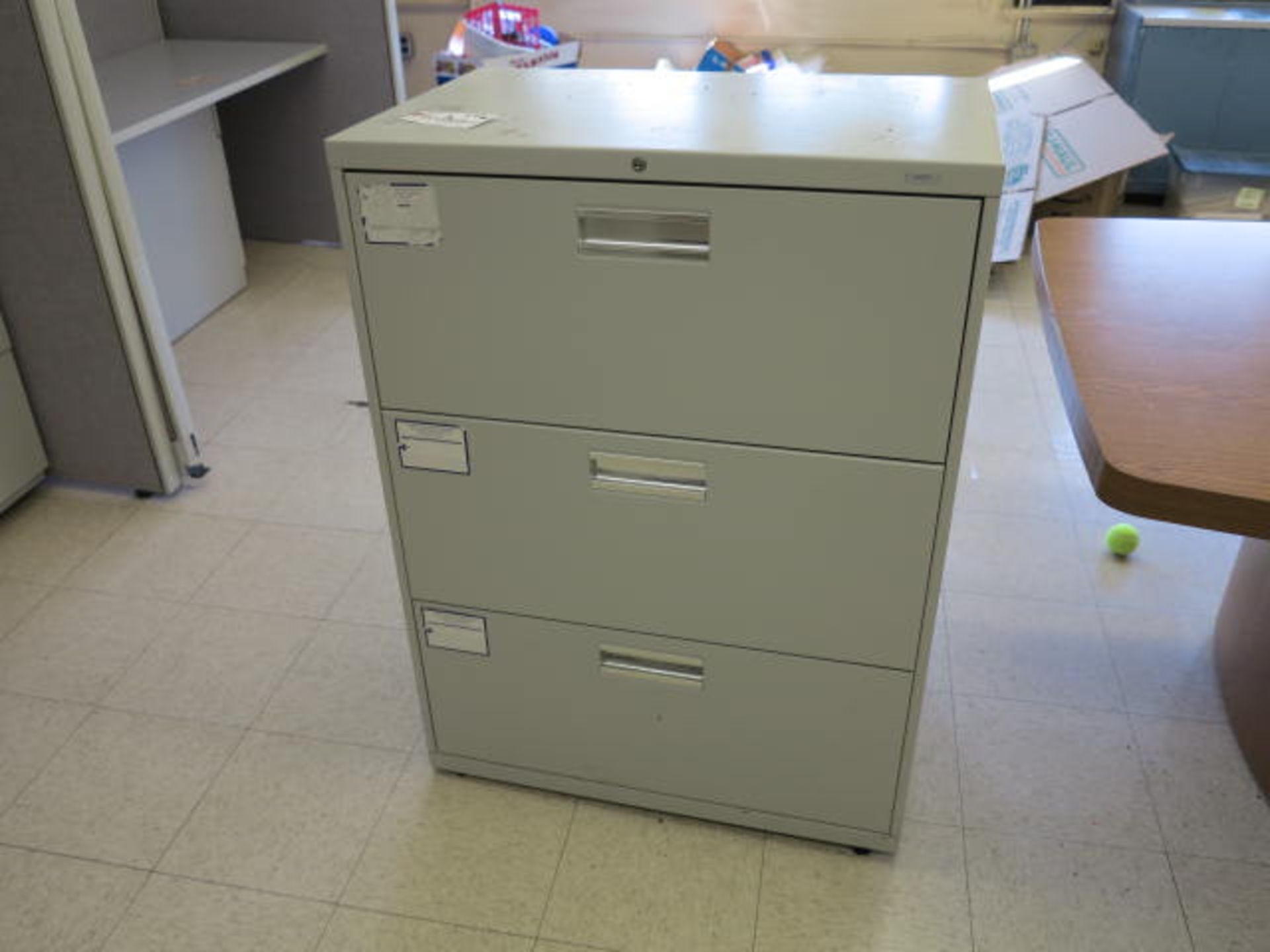 3 Drawer Lateral Filing Cabinet Located in Room 14