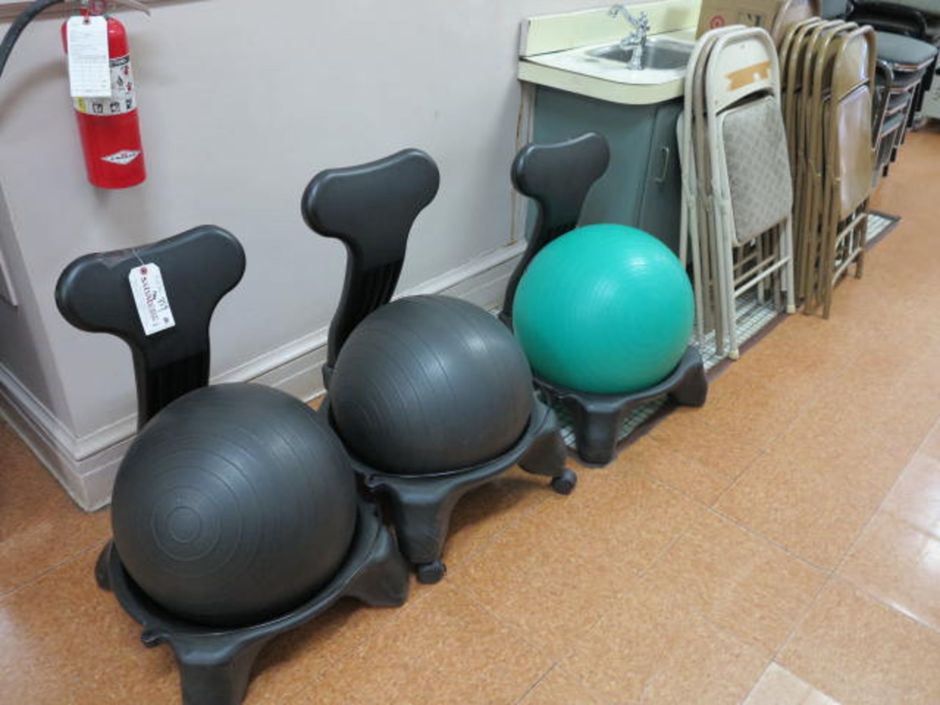 Lot (3) Balance Ball Chairs